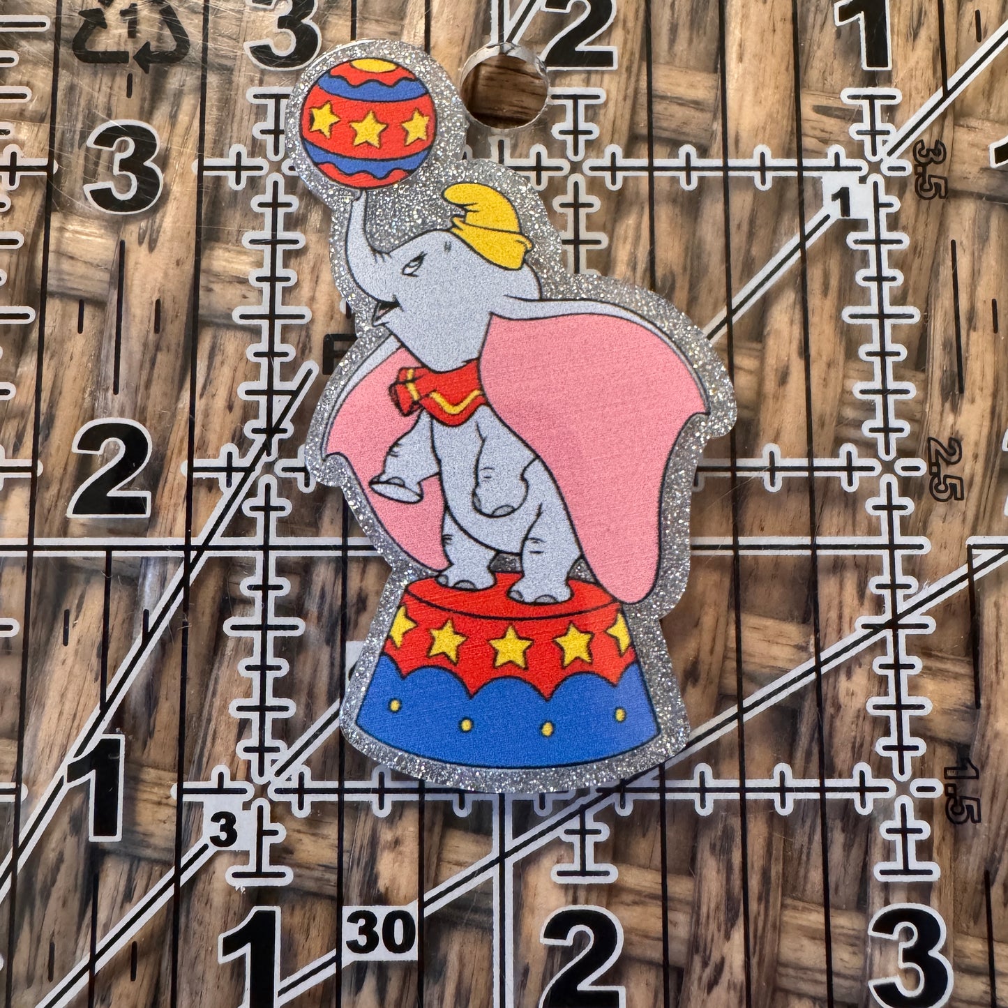 Dumbo the Elephant Acrylic Flatback,  Planar, Cabochon, Single Pc.