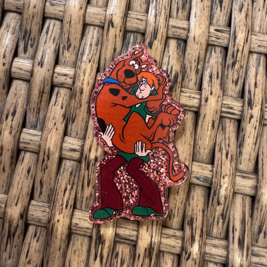 Scooby and Shaggy Acrylic Flatback,  Planar, Cabochon, Single Pc.