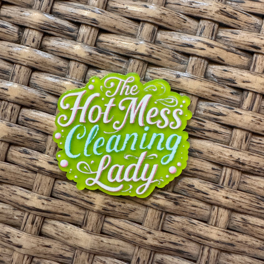 Acrylic Flatback Craft Embellishment Cleaning Lady