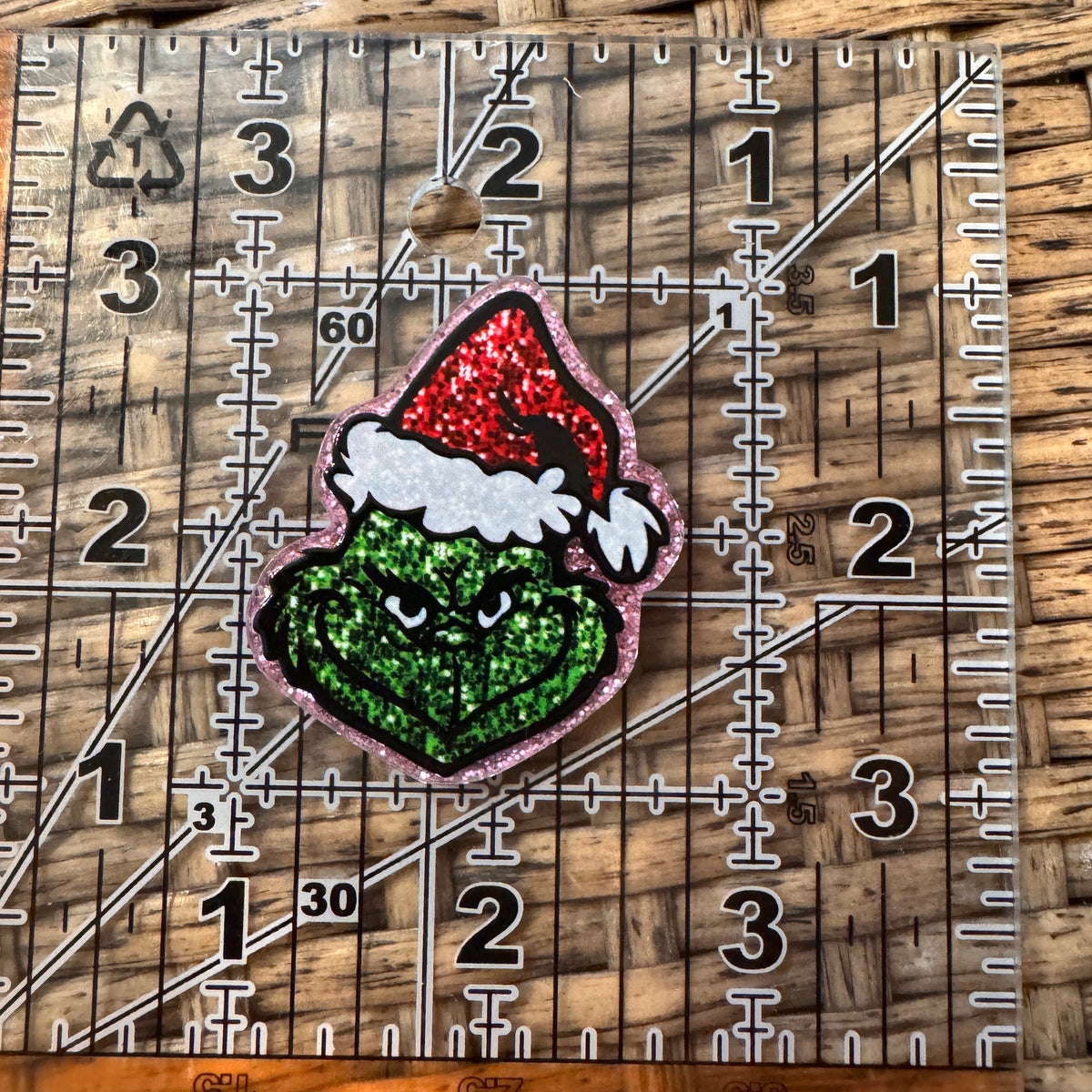 Acrylic Flatback Craft Embellishment Character Grinch Head