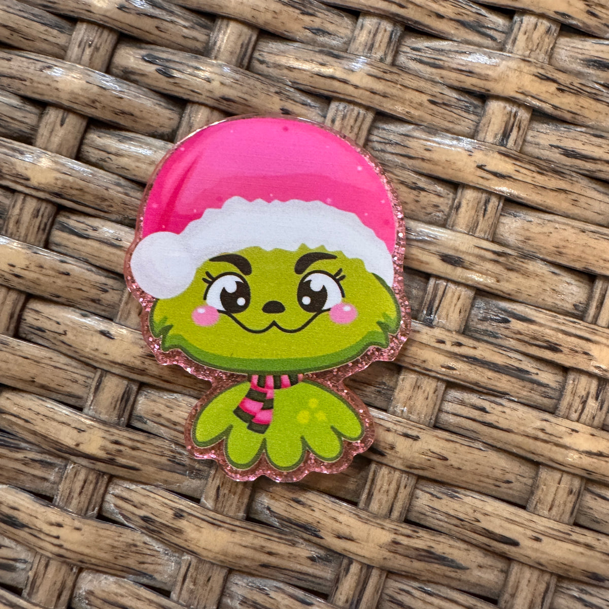 Acrylic Flatback Craft Embellishment Character Grinch Christmas