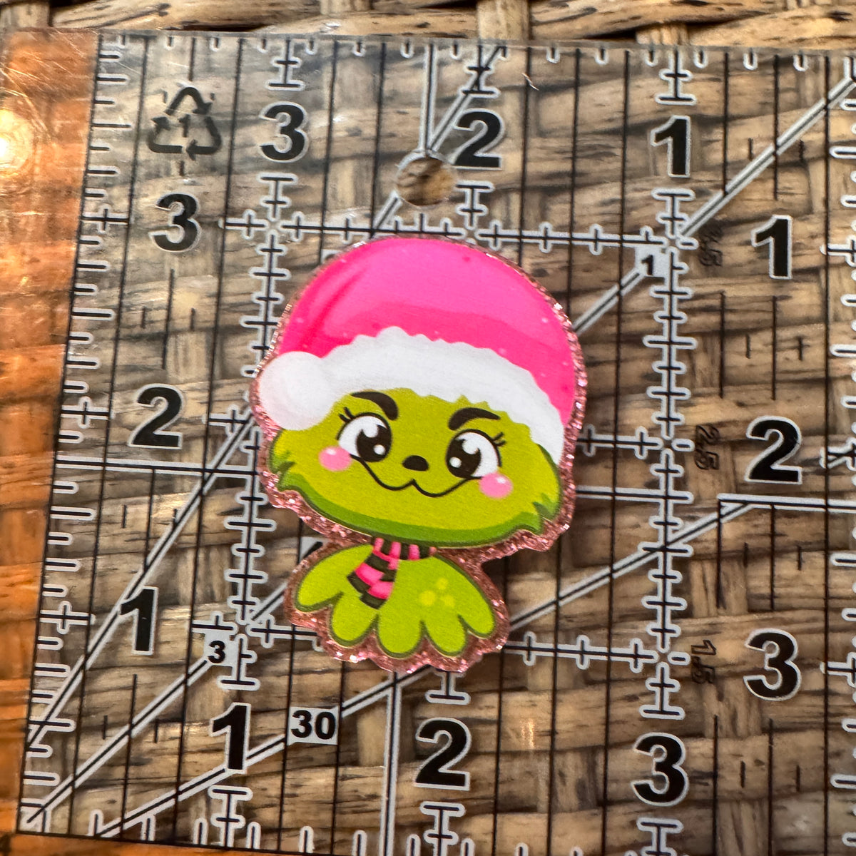 Acrylic Flatback Craft Embellishment Character Grinch Christmas