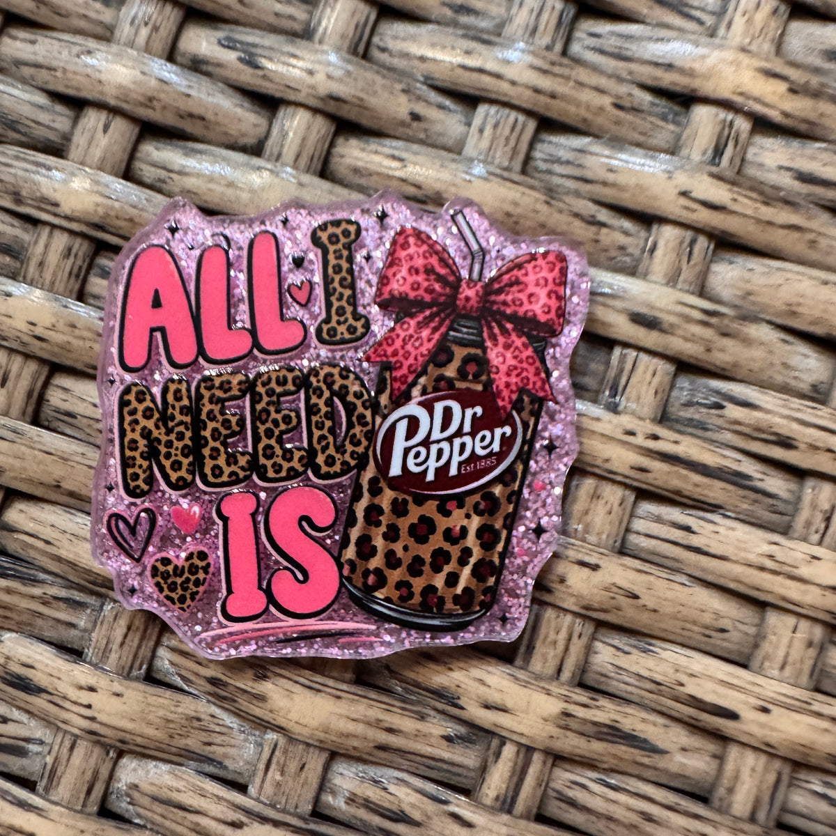 Acrylic Flatback Craft Embellishment DR PEPPER