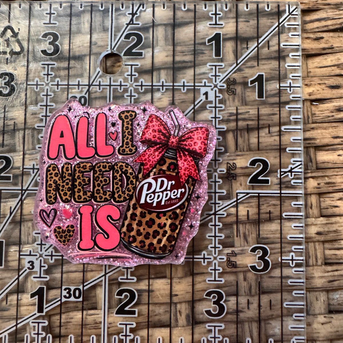 Acrylic Flatback Craft Embellishment DR PEPPER