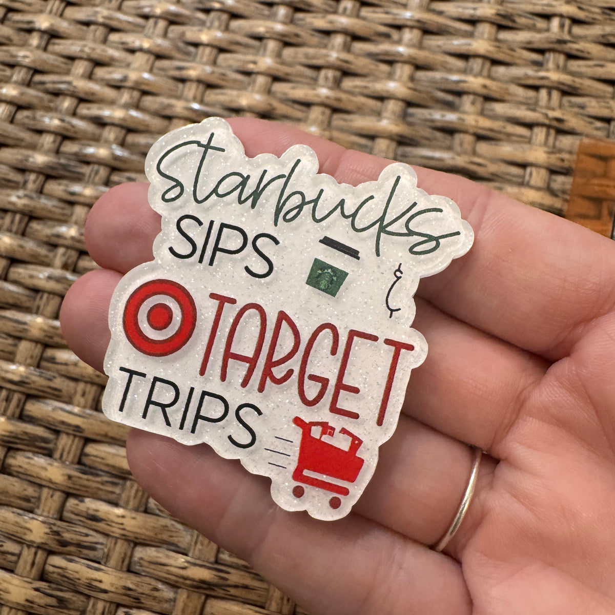 Acrylic Flatback Craft Embellishment STARBUCKS AND TARGET
