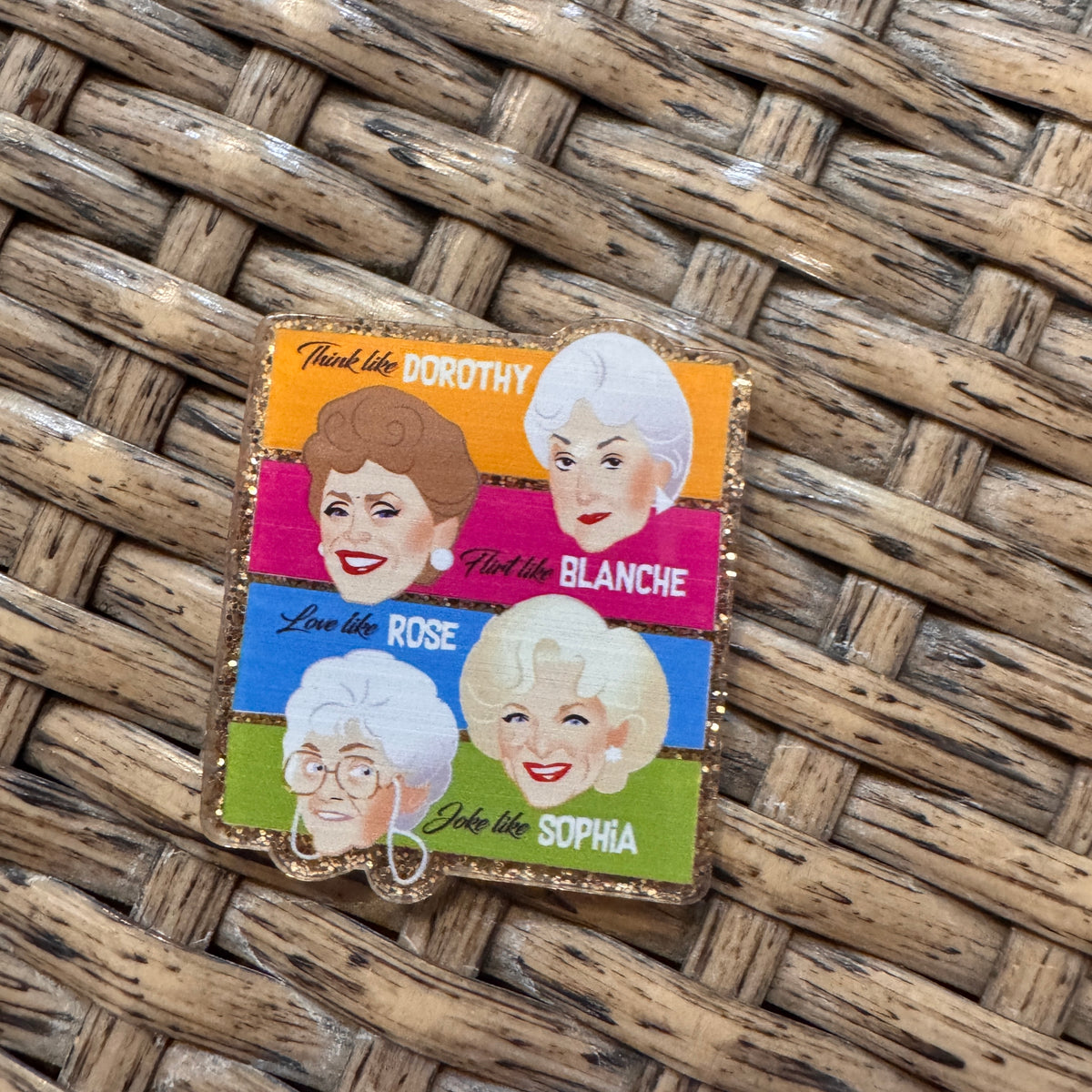Acrylic Flatback Craft Embellishment Golden GIRLS