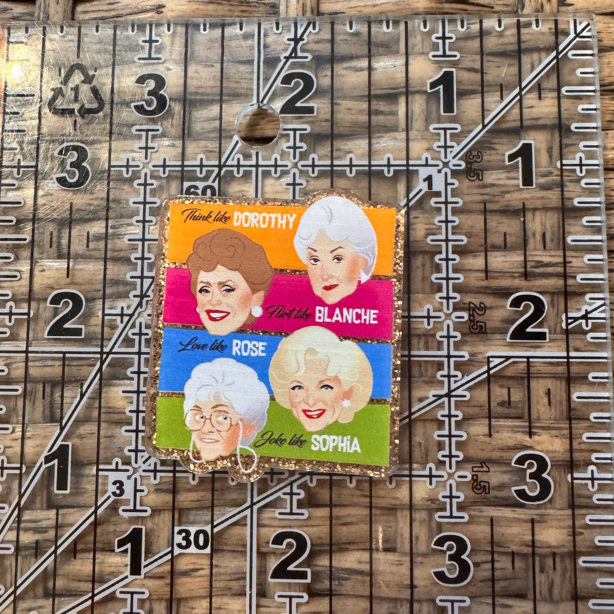 Acrylic Flatback Craft Embellishment Golden GIRLS