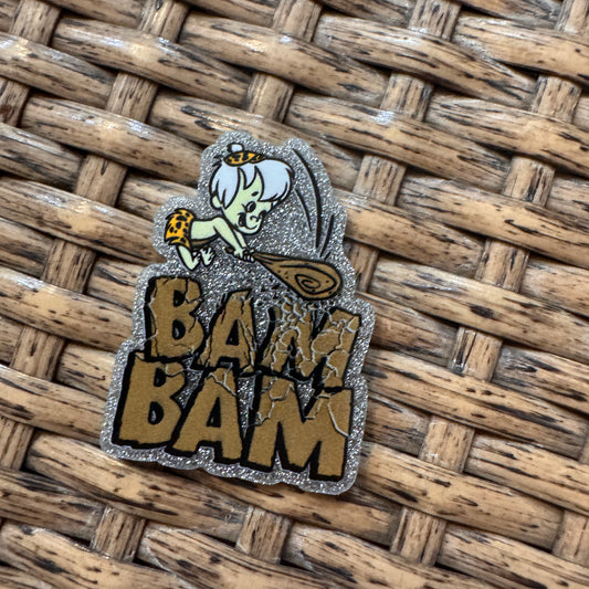 Acrylic Flatback Craft Embellishment Crazy Bam Bam Flinstones
