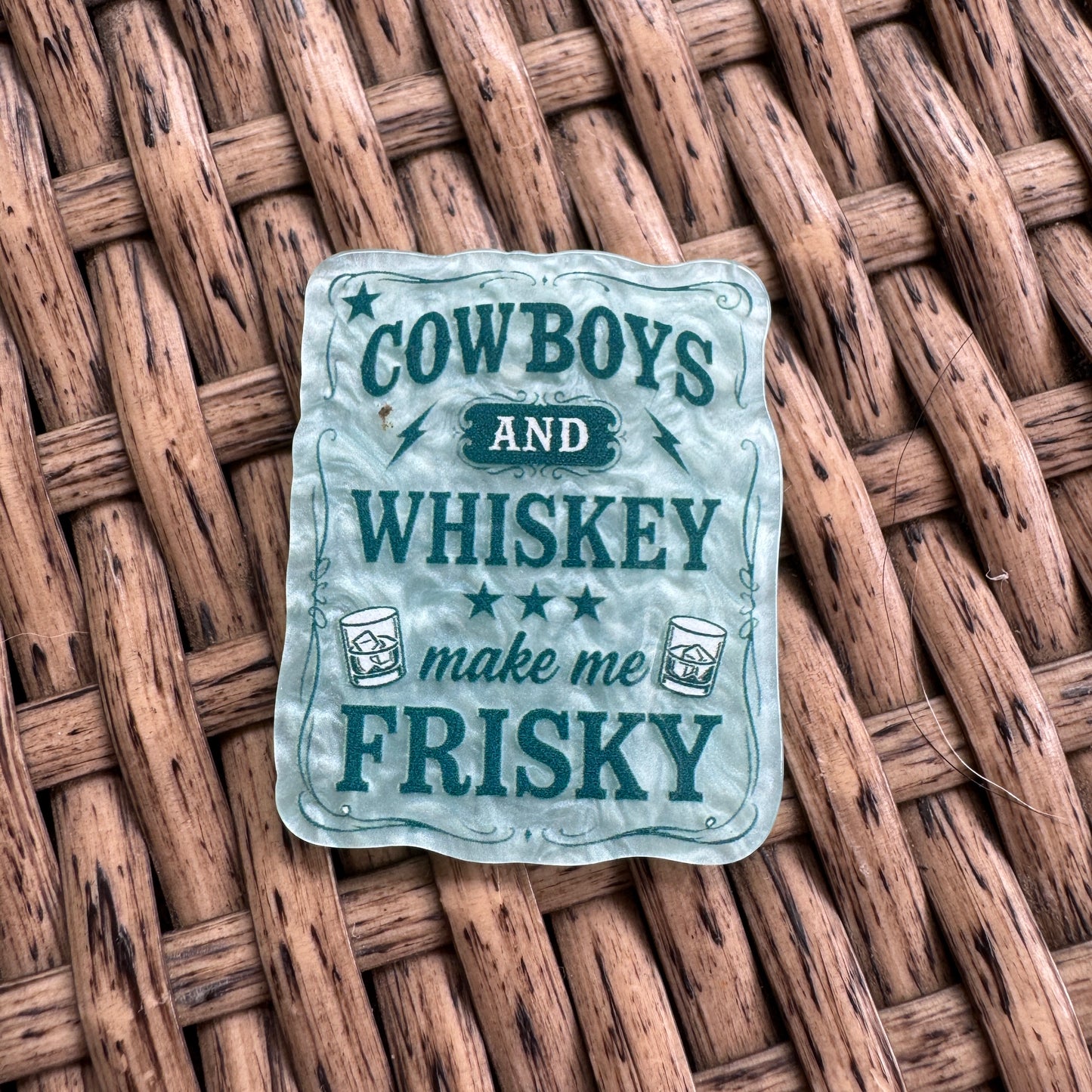 Cowboys AND Whiskey Flatback, Single Pc.