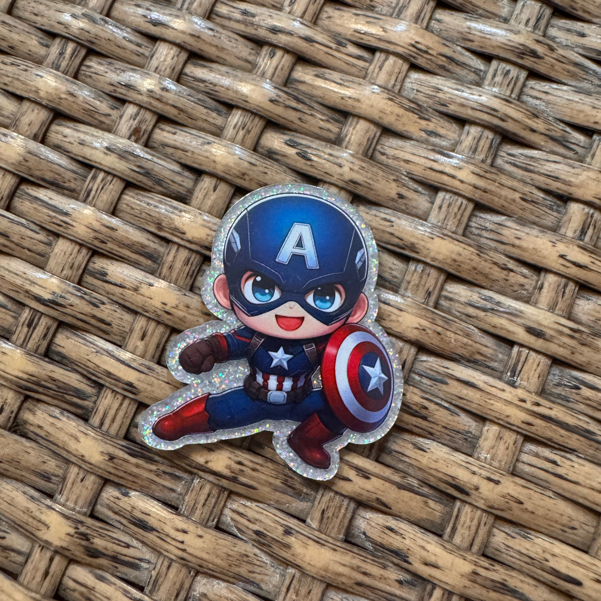 Acrylic Flatback Craft Embellishment Captain America