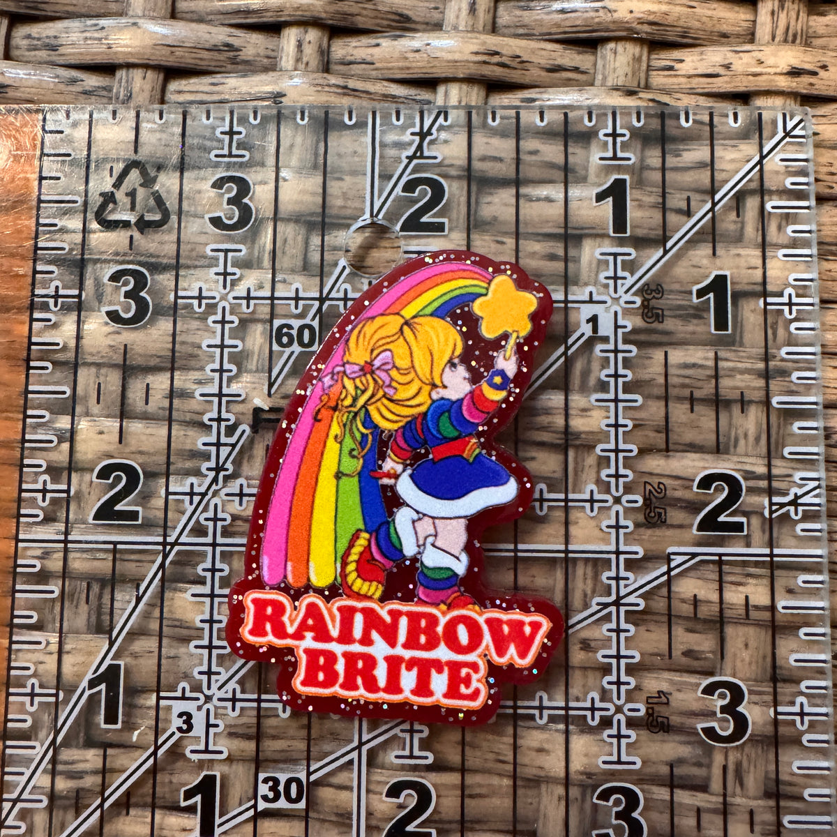Acrylic Flatback Craft Embellishment Rainbow Brite