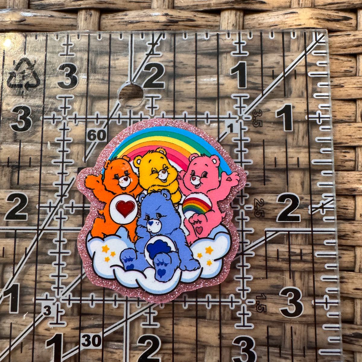 Acrylic Flatback Craft Embellishment CARE BEARS