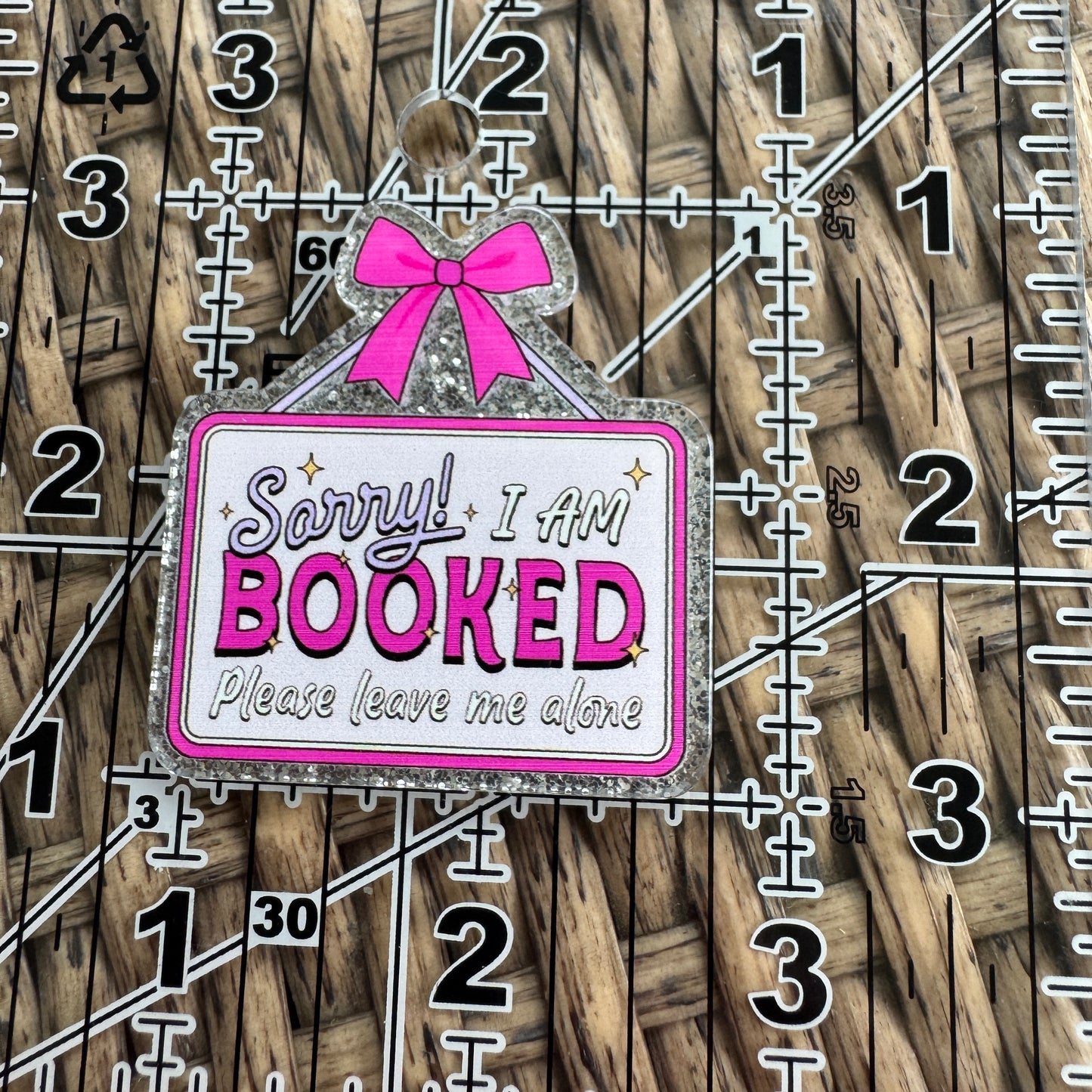 Sorry Im all BOOKED  Glitter Flatback, Cheetah Print, Heart, Single Pc. (Copy)