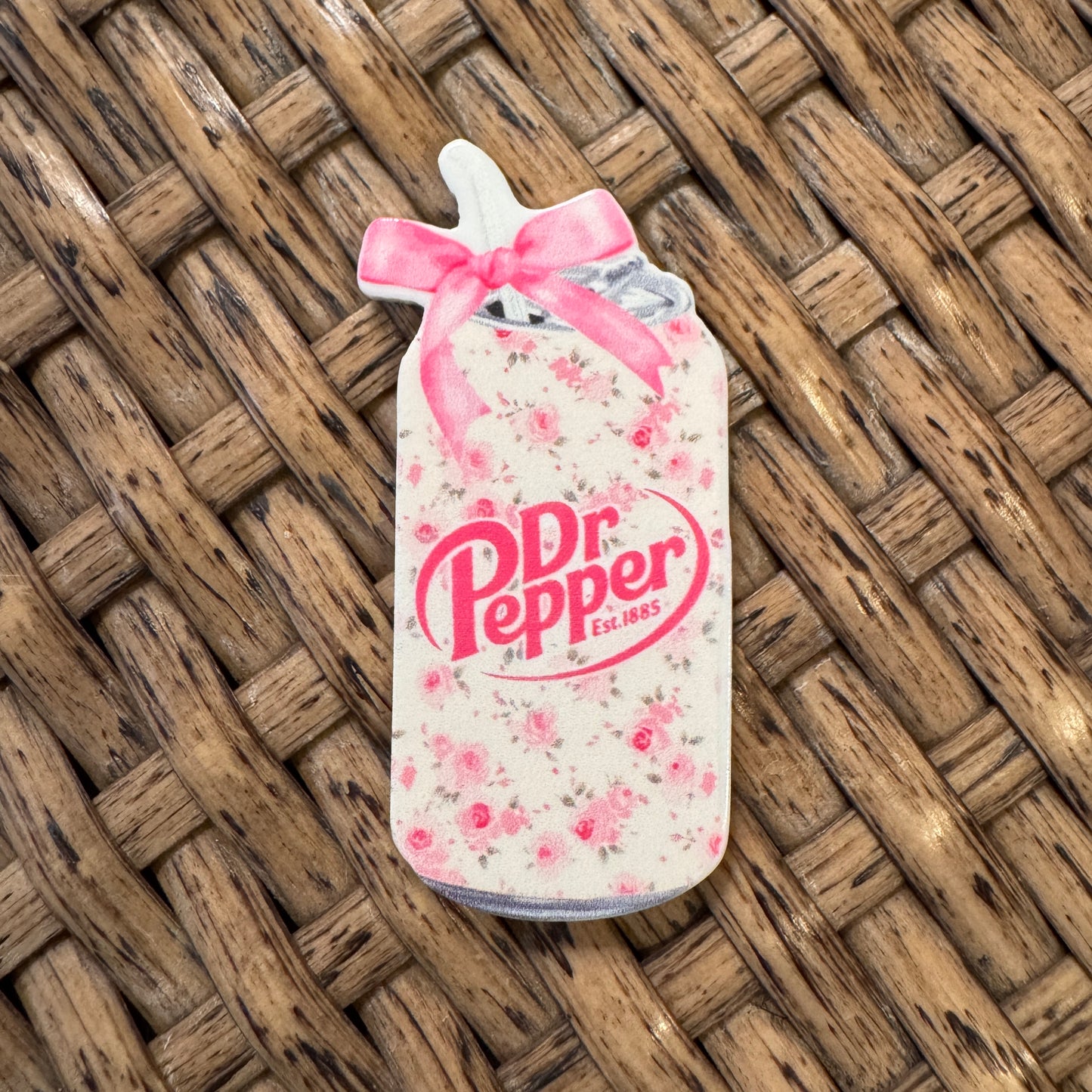 Dr Pepper Acrylic Flatback,  Planar, Cabochon, Single Pc. Faded words