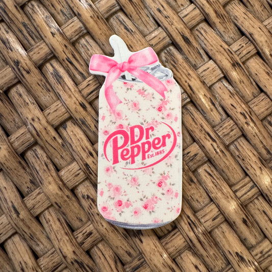 Dr Pepper Acrylic Flatback,  Planar, Cabochon, Single Pc. Faded words