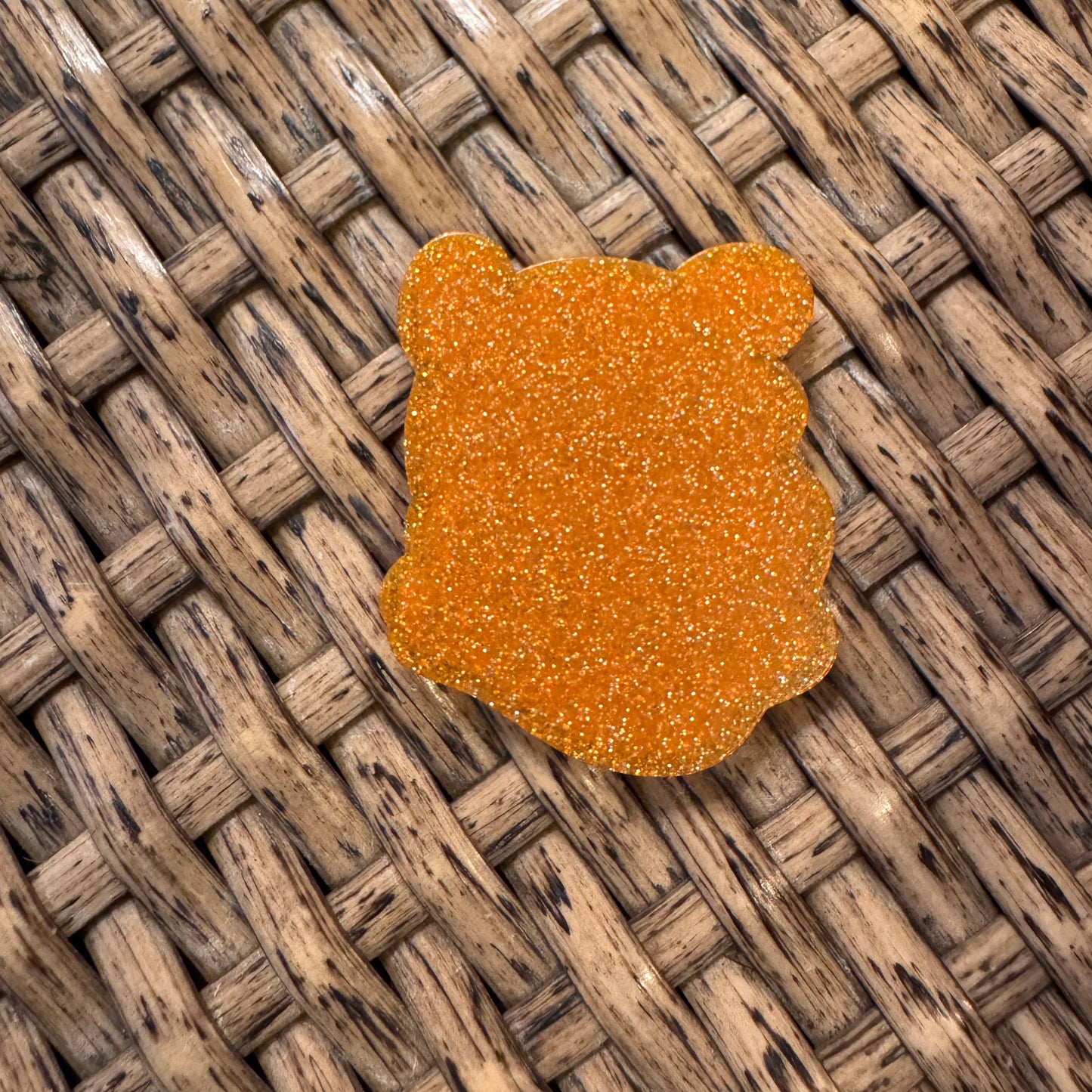 Pooh Head Acrylic Flatback,  Planar, Cabochon, Single Pc.