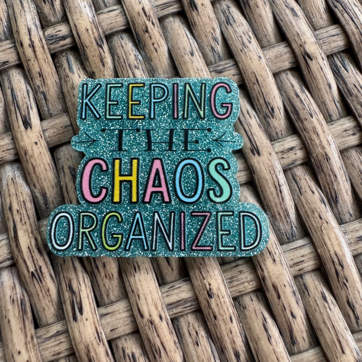 Chaos Organizer Glitter Flatback,  Single Pc.