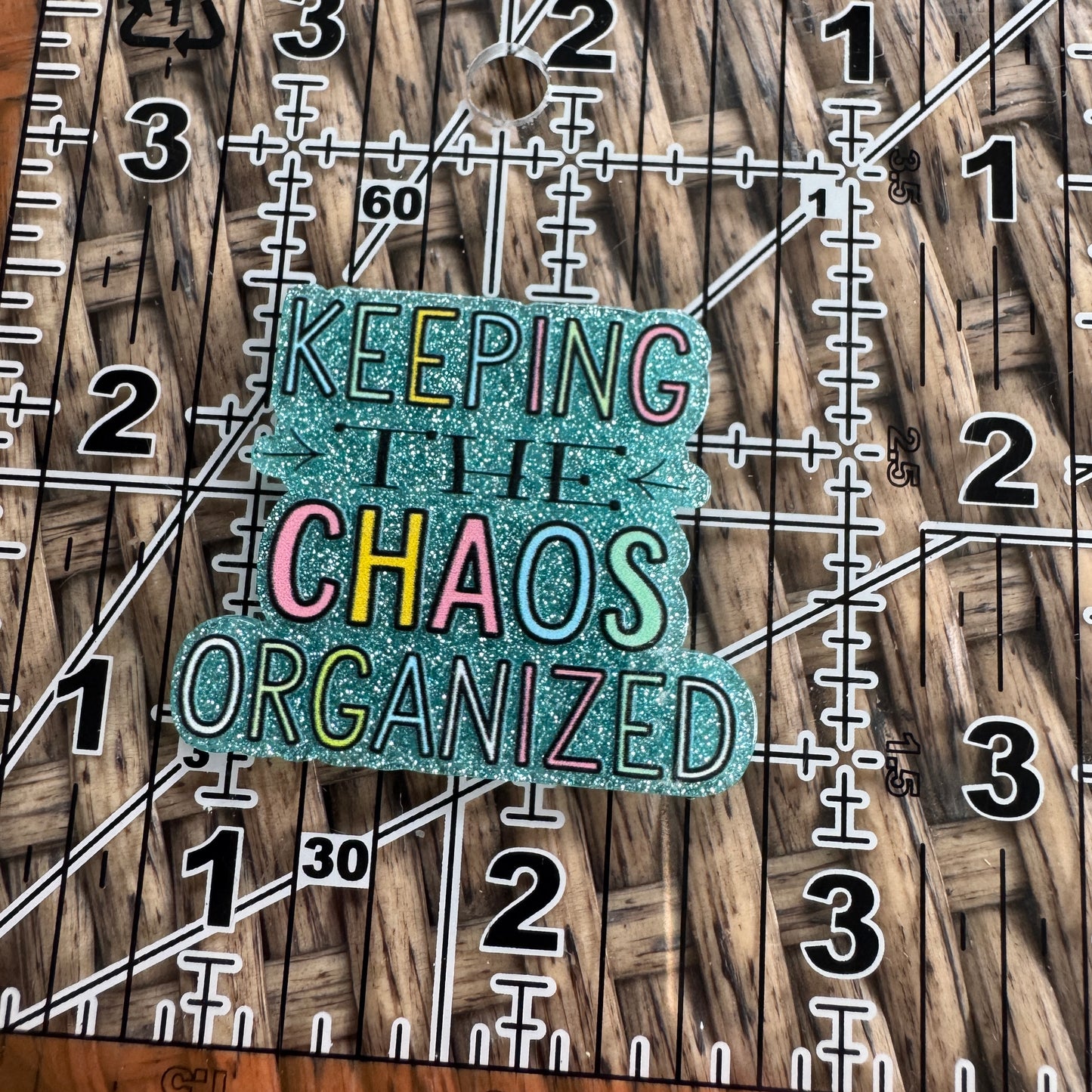 Chaos Organizer Glitter Flatback,  Single Pc.