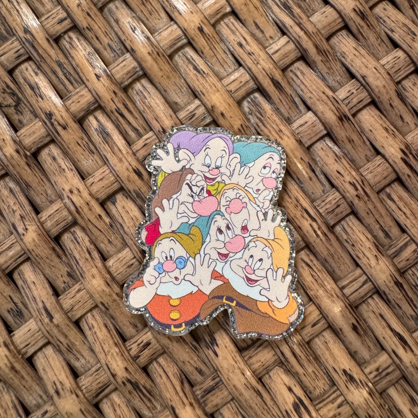 7 dwarfs Acrylic Flatback,  Planar, Cabochon, Single Pc.