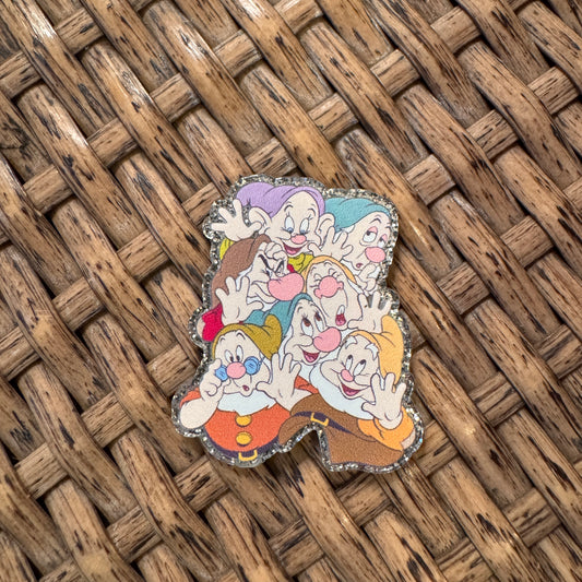 7 dwarfs Acrylic Flatback,  Planar, Cabochon, Single Pc.