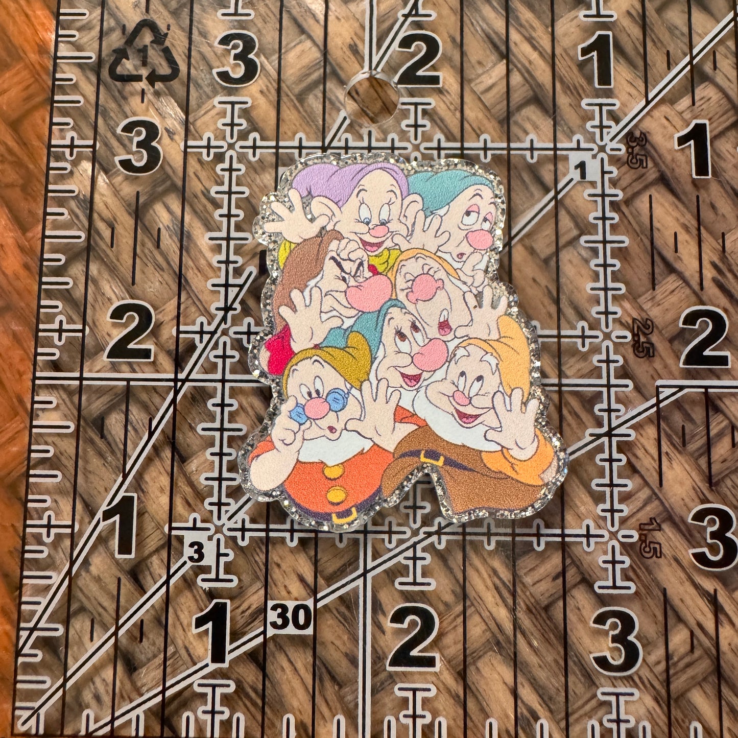 7 dwarfs Acrylic Flatback,  Planar, Cabochon, Single Pc.