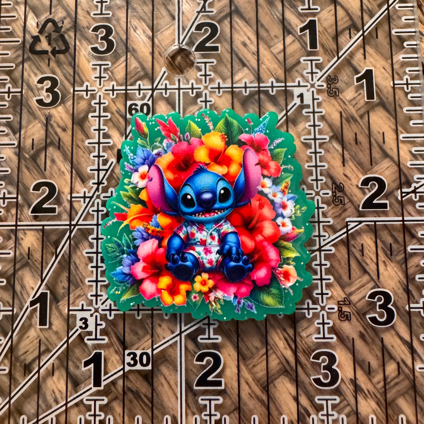 Stitch  Acrylic Flatback,  Planar, Cabochon, Single Pc.