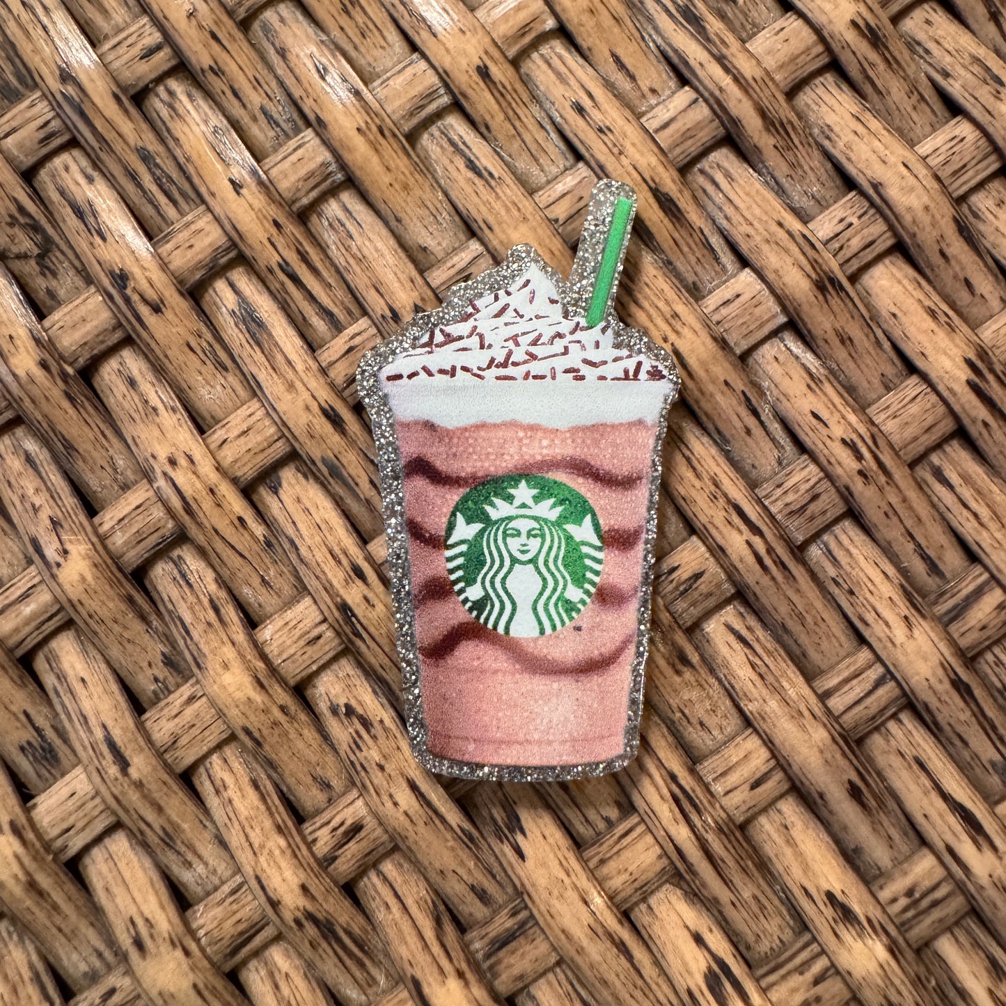 Starbucks Drink Acrylic Flatback,  Planar, Cabochon, Single Pc.