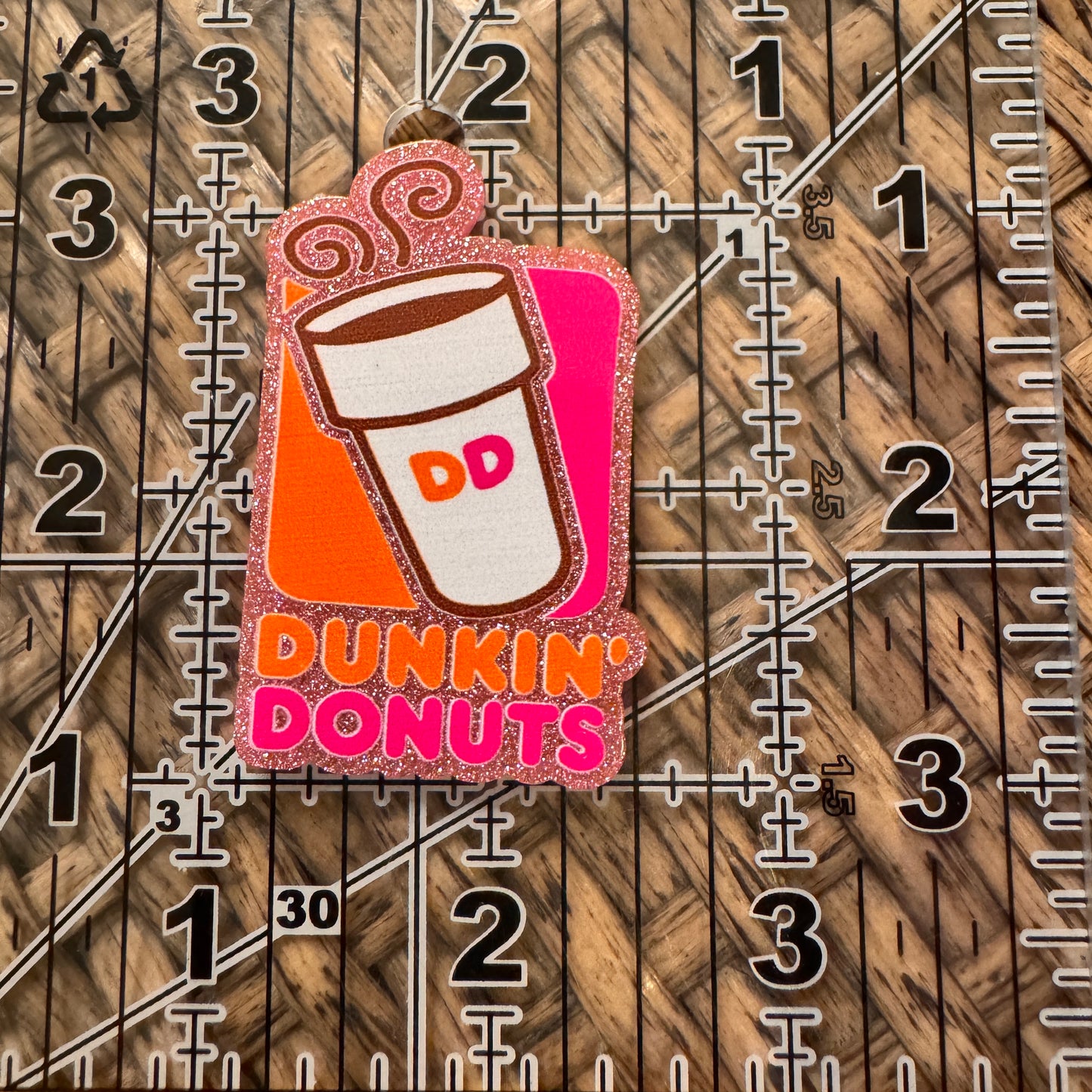 Dunkin Drink Acrylic Flatback,  Planar, Cabochon, Single Pc.