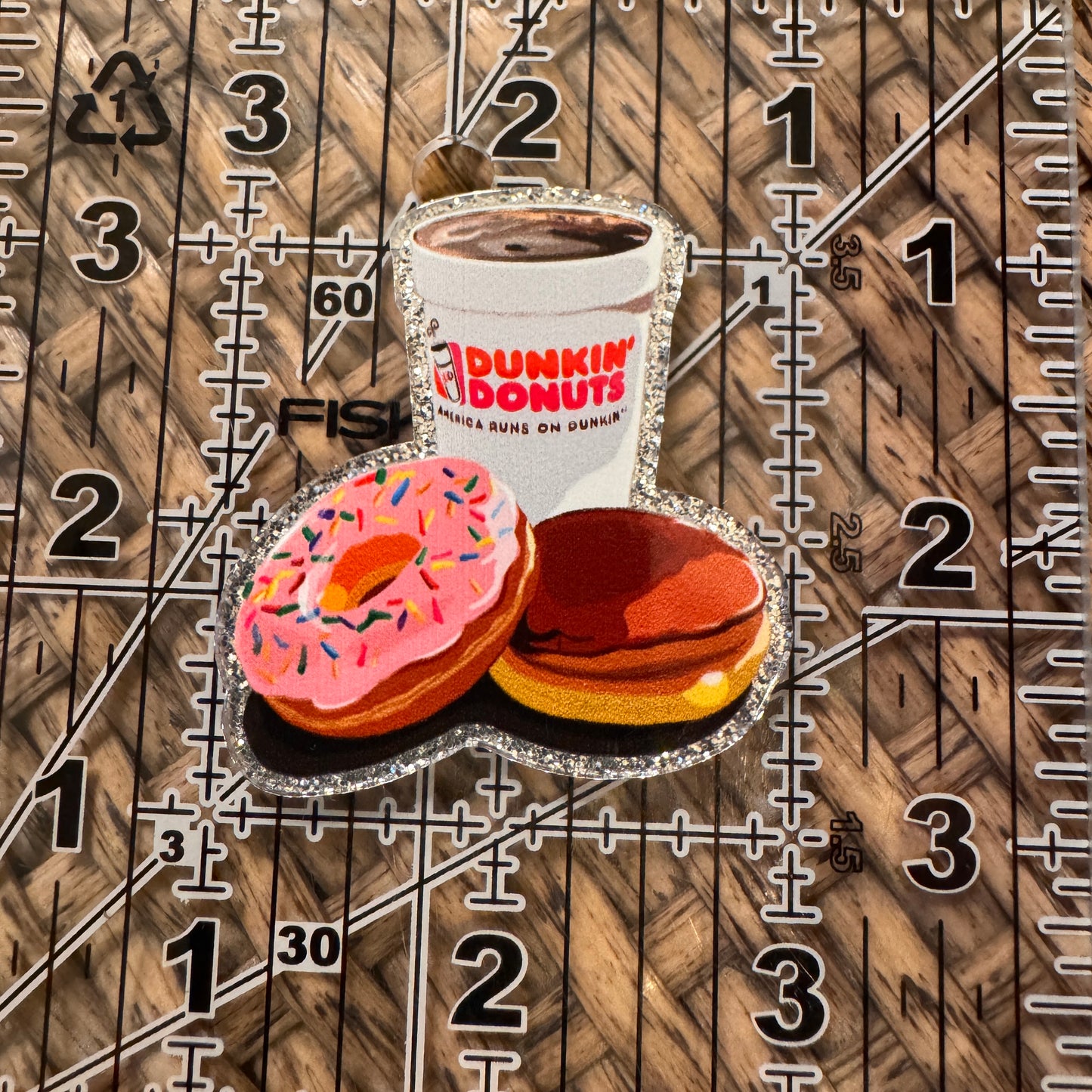 Dunkin Drink Acrylic Flatback,  Planar, Cabochon, Single Pc.