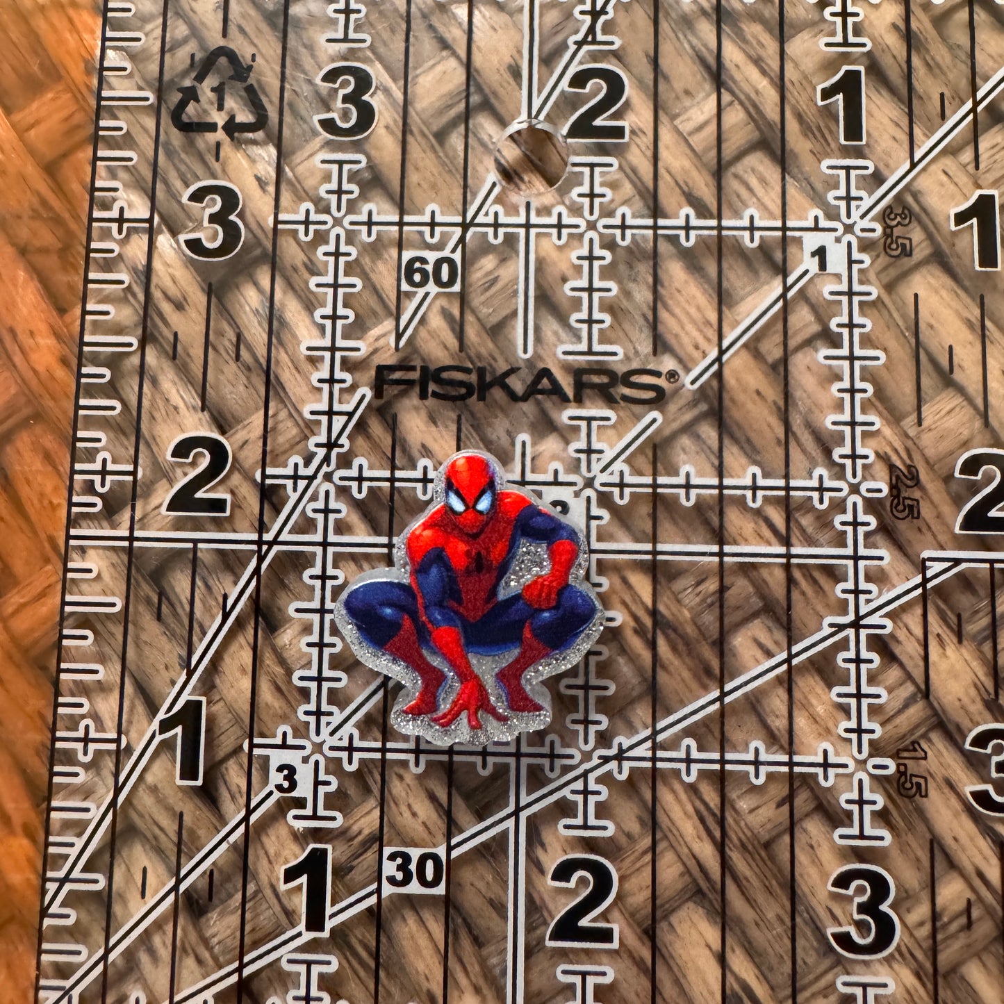 Spiderman Small Acrylic Focal Bead Set of Two  – Double-Sided Image Charms for Beadable Pens, Badge Reels, Keychains, Jewelry, Junk Cases