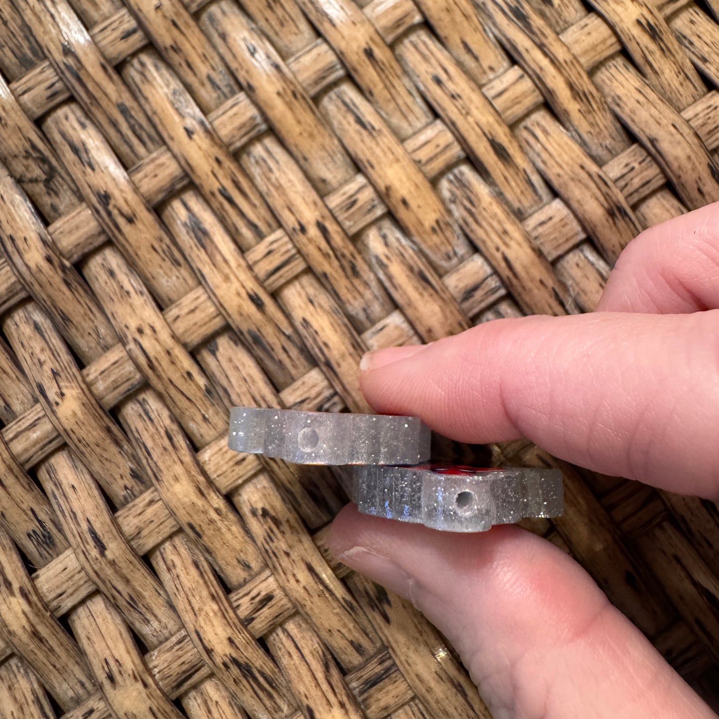 Spiderman Small Acrylic Focal Bead Set of Two  – Double-Sided Image Charms for Beadable Pens, Badge Reels, Keychains, Jewelry, Junk Cases