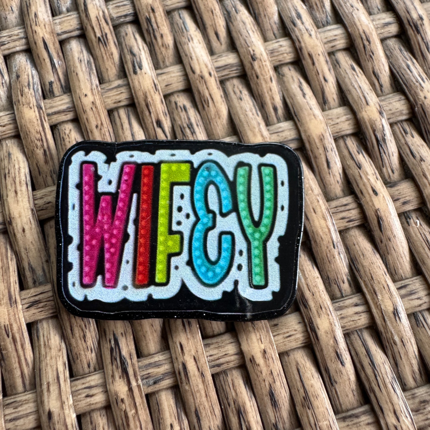 Wifey Glitter Flatback,  Single Pc.