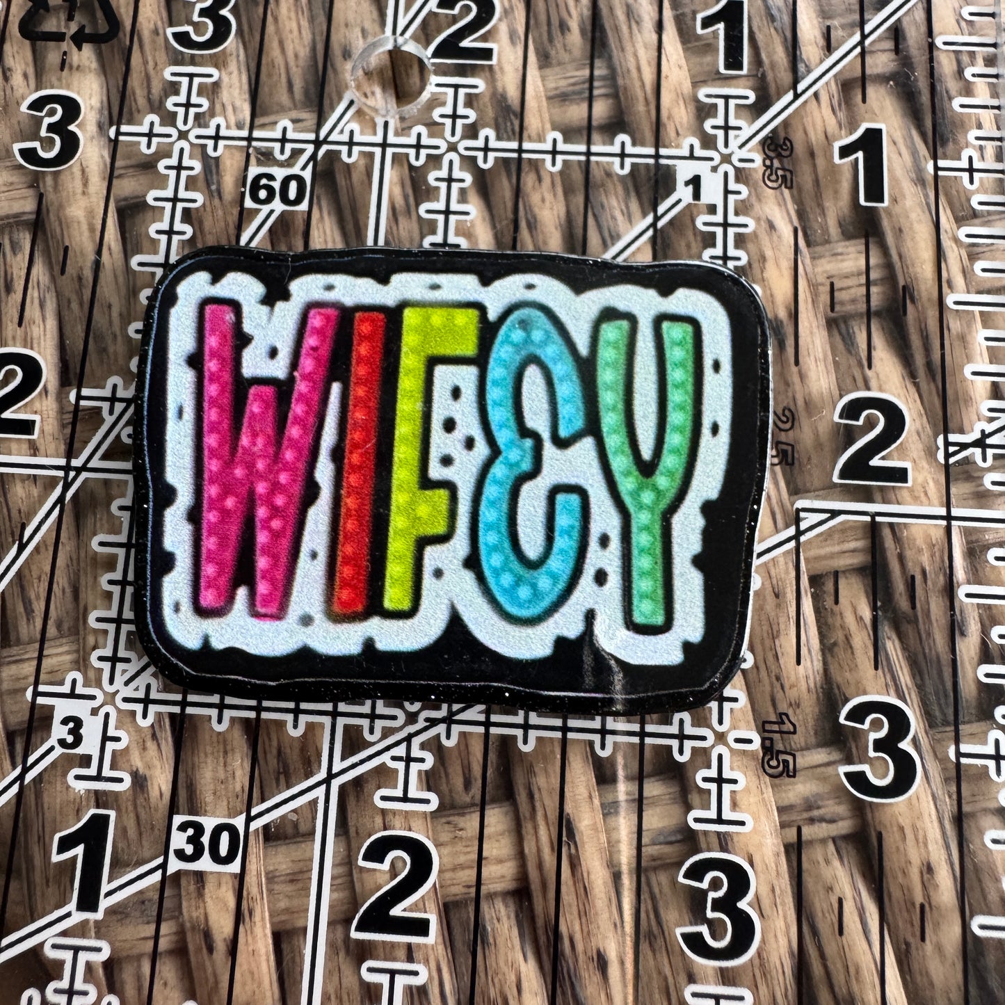Wifey Glitter Flatback,  Single Pc.