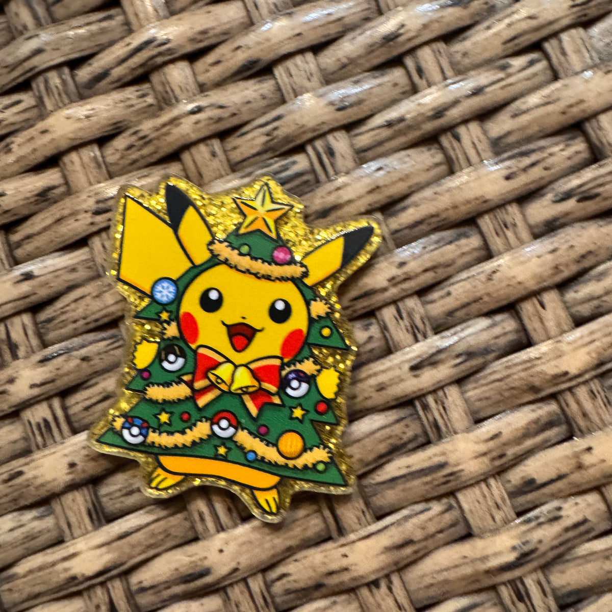 Acrylic Flatback Craft Embellishment Pokemon Christmas