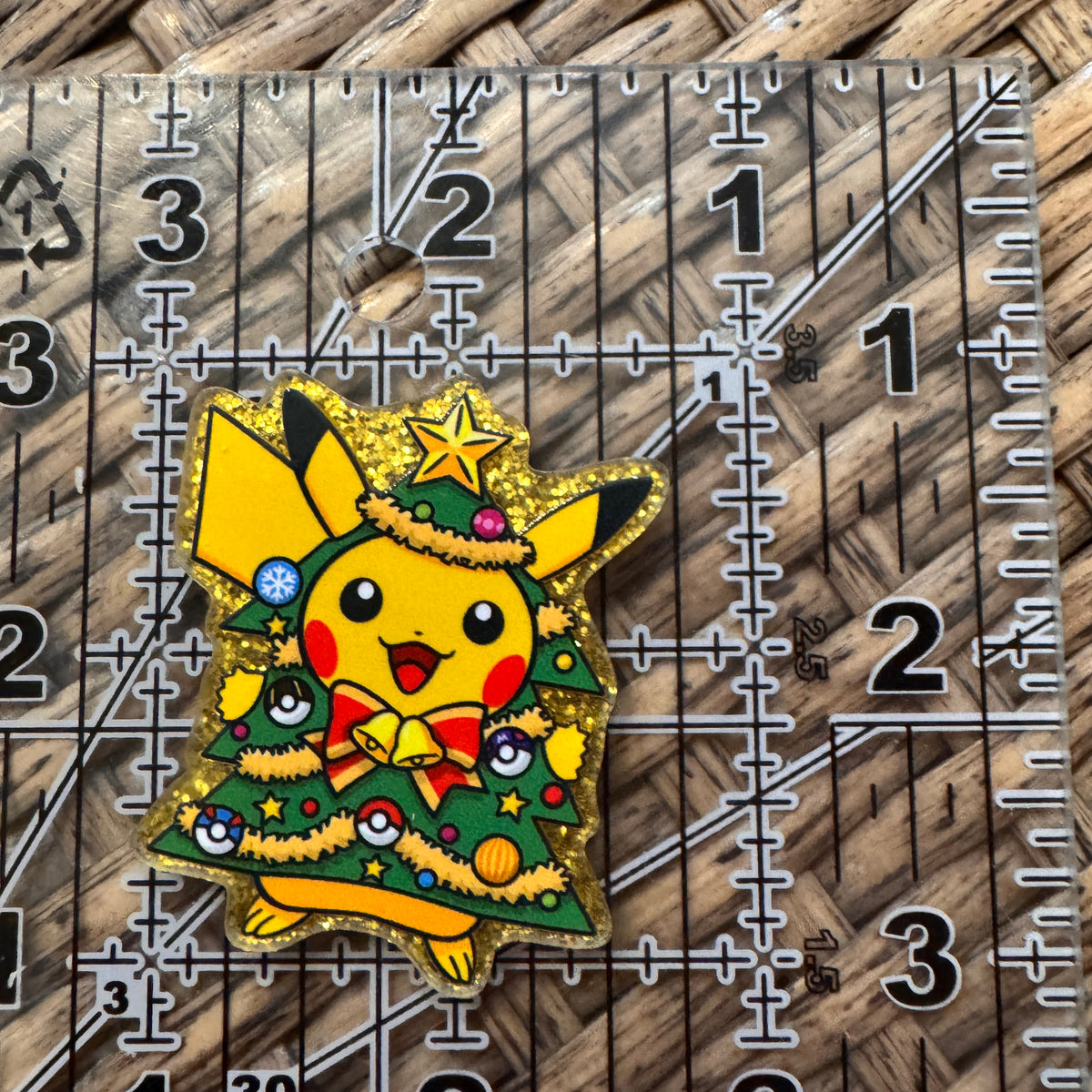 Acrylic Flatback Craft Embellishment Pokemon Christmas