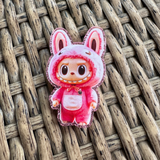 Pink Labubu Flatback Single Pc.