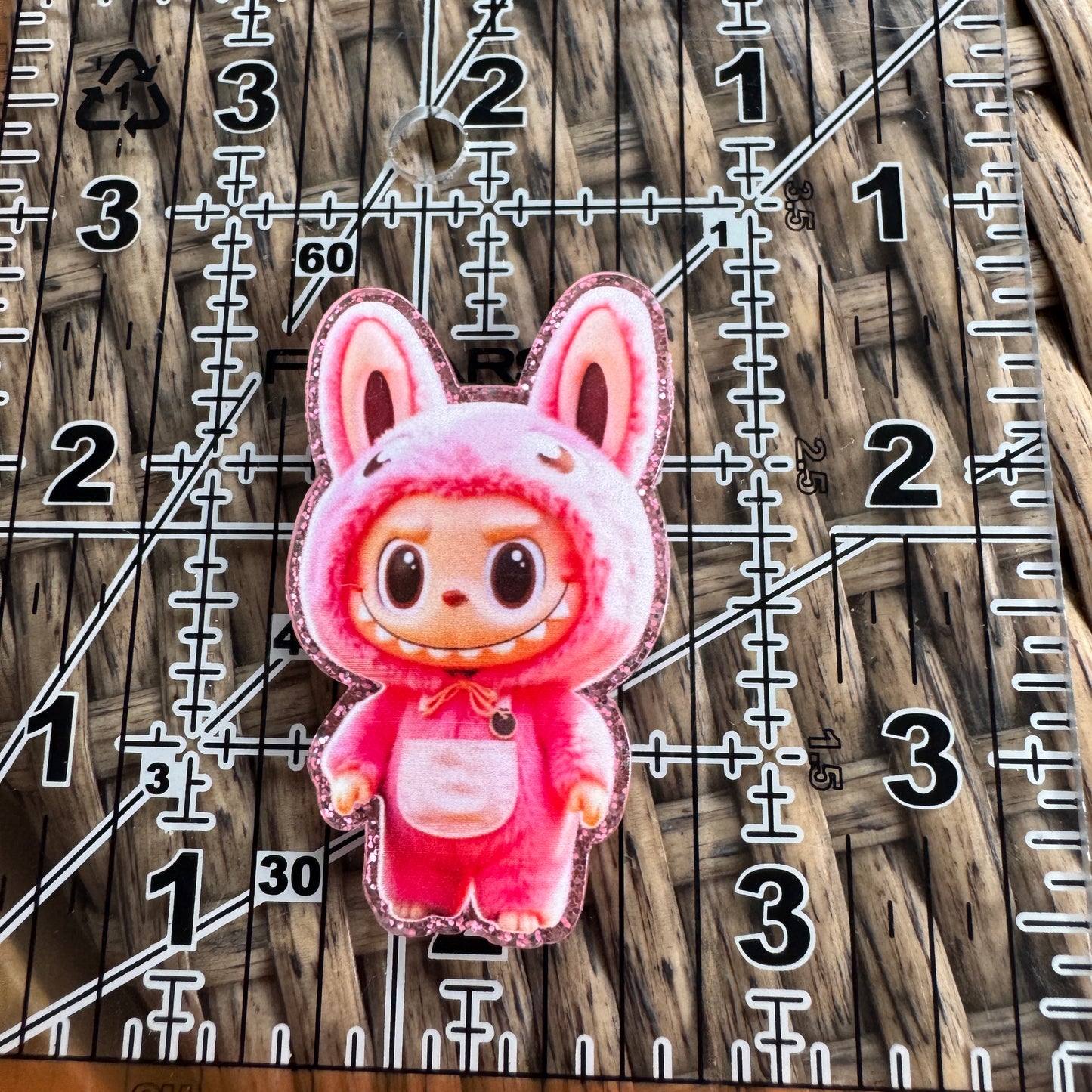 Pink Labubu Flatback Single Pc.