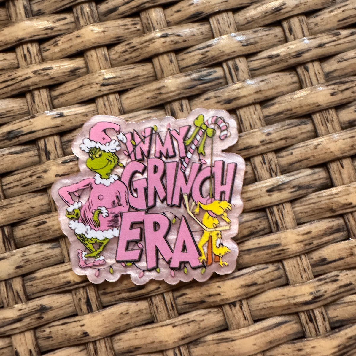 Acrylic Flatback Craft Embellishment Grinch Era