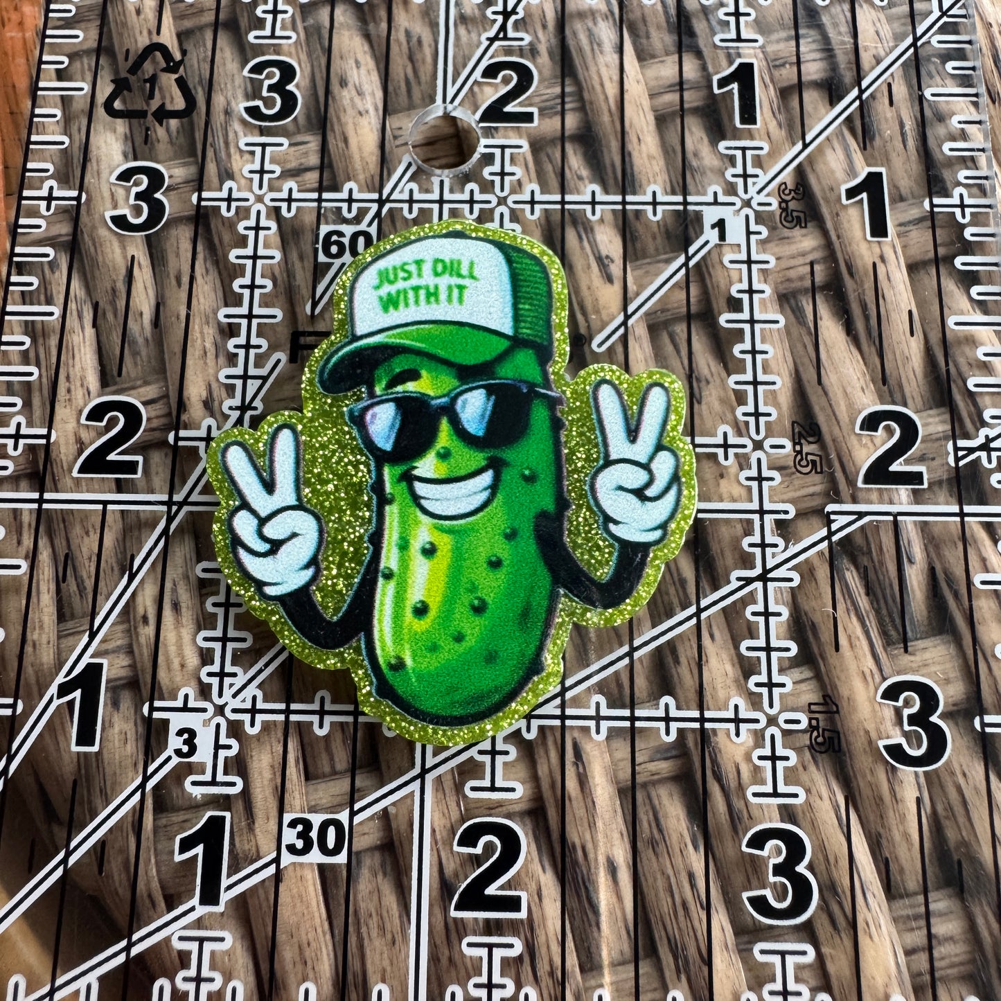 Just Dill With It Pickle Flatback, Planar, Cabochon, Single Pc.