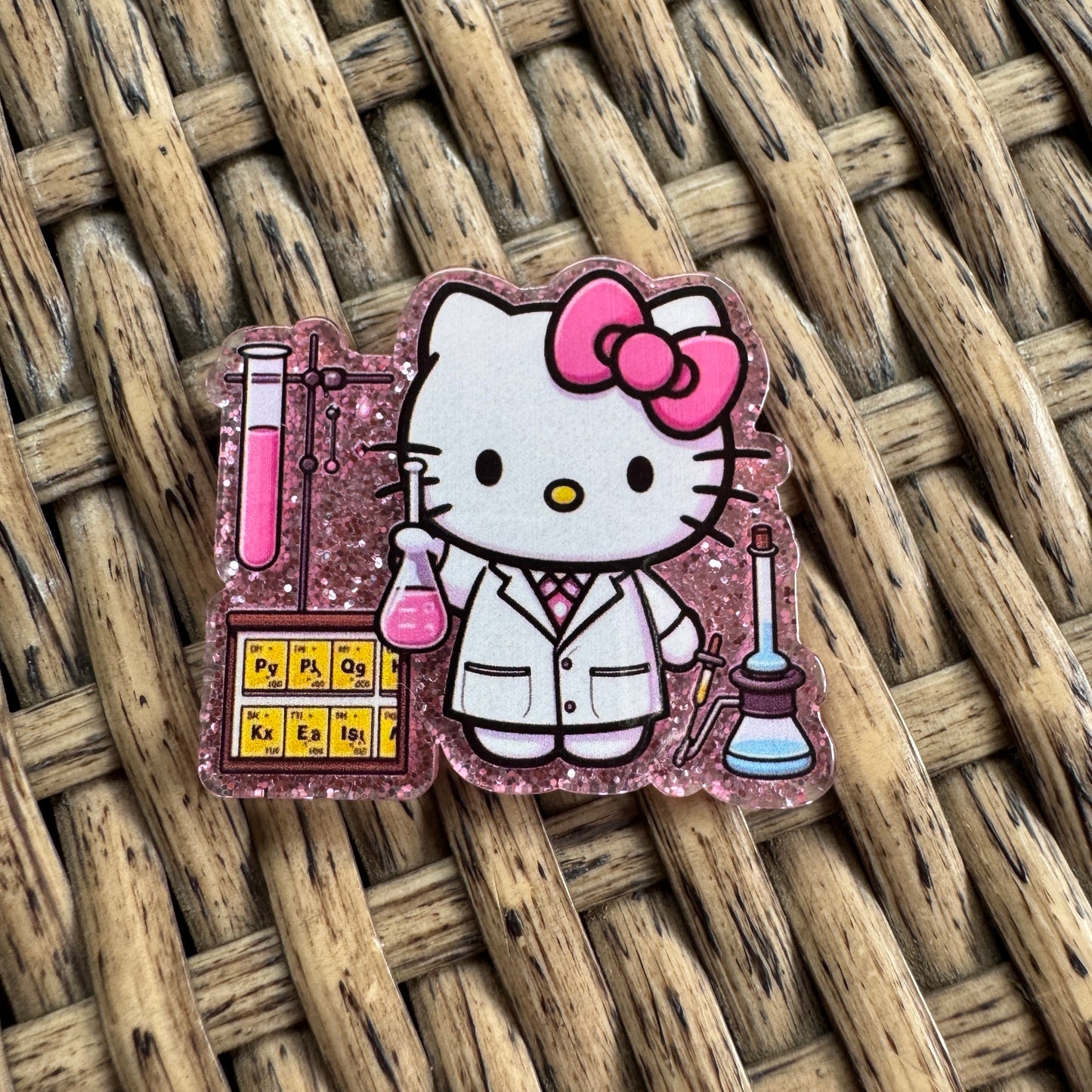 HELLO KITTY Lab Scientist Flatback, Planar, Cabochon, Single Pc.