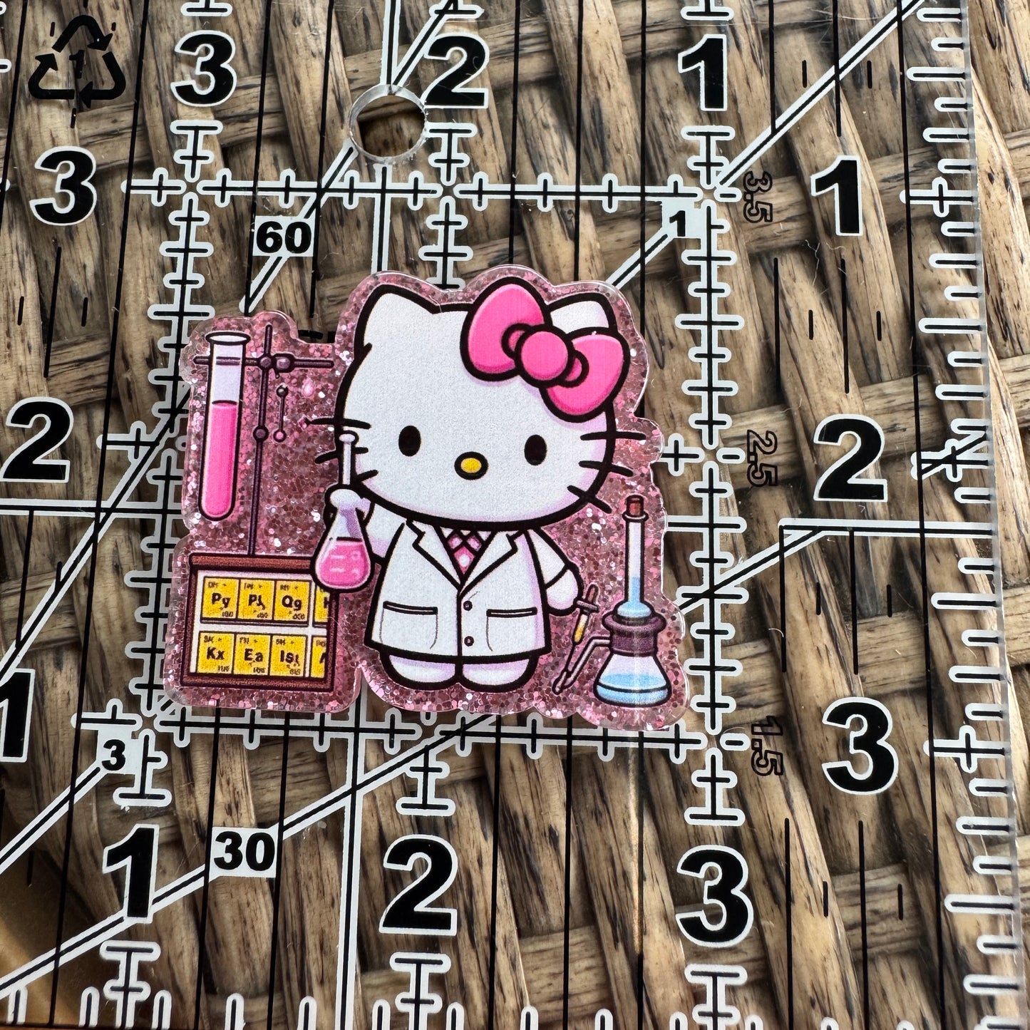 HELLO KITTY Lab Scientist Flatback, Planar, Cabochon, Single Pc.
