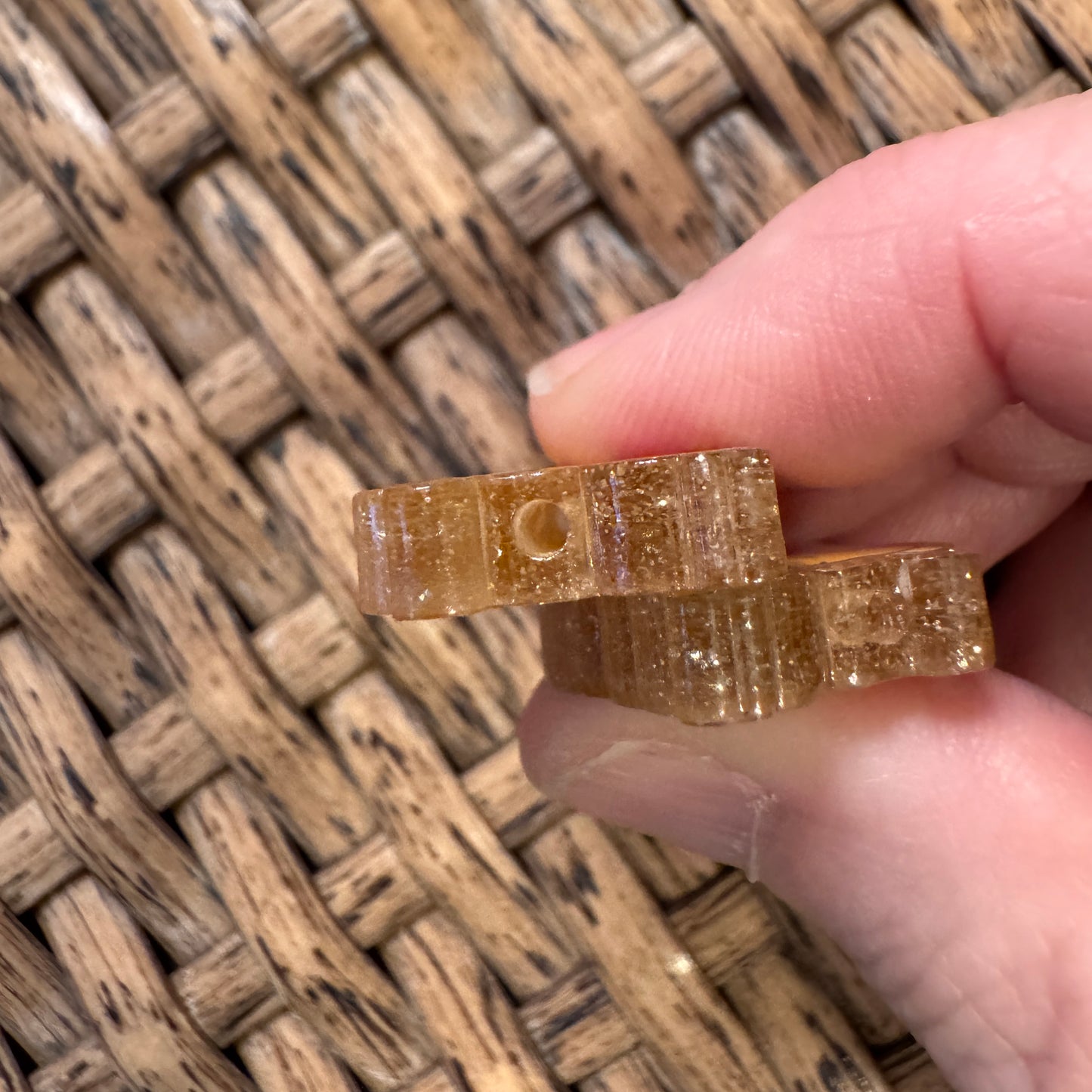 Small Acrylic Focal Bead Set of Two  – Double-Sided Image Charms for Beadable Pens, Badge Reels, Keychains, Jewelry, Junk Cases