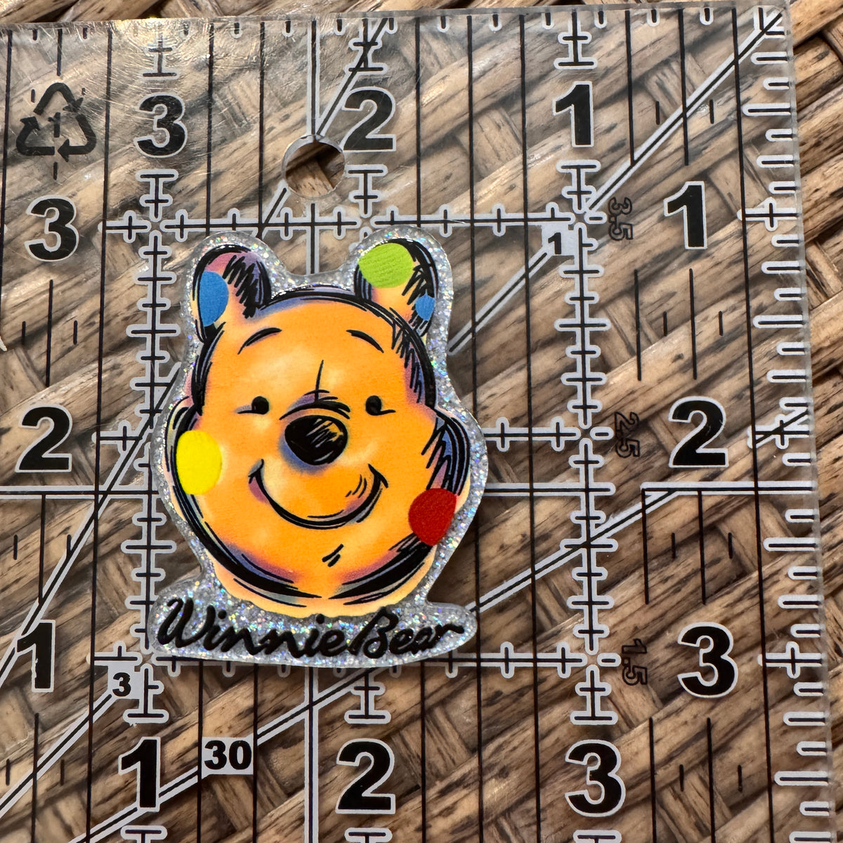 Acrylic Flatback Craft Embellishment Pooh