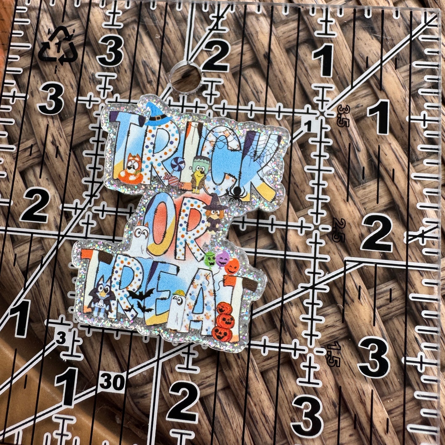 Trick Or Treat Bluey Fall Halloween, Flatback, Planar, Cabochon, Single Pc.