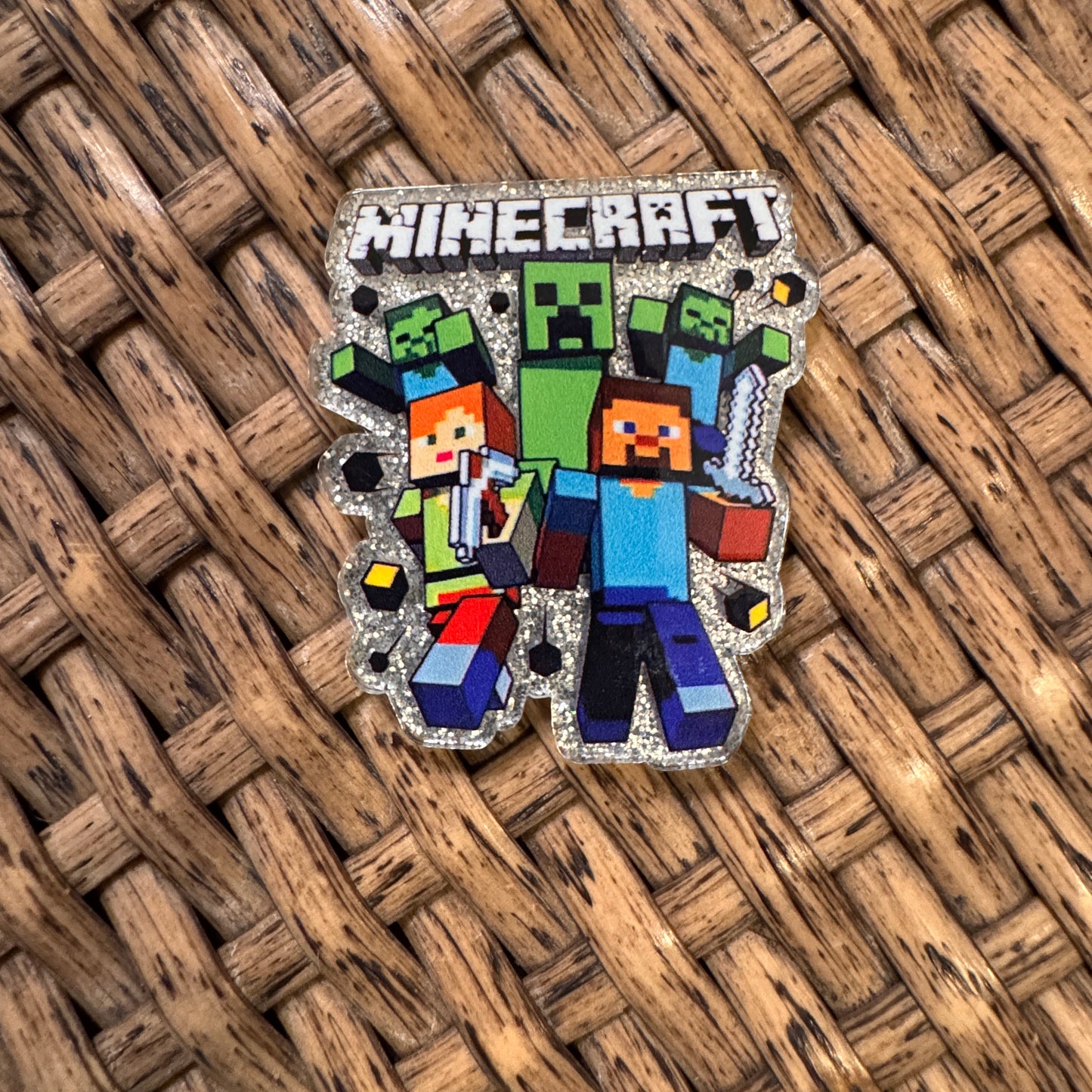 Mind Craft  Acrylic Flatback,  Planar, Cabochon, Single Pc.