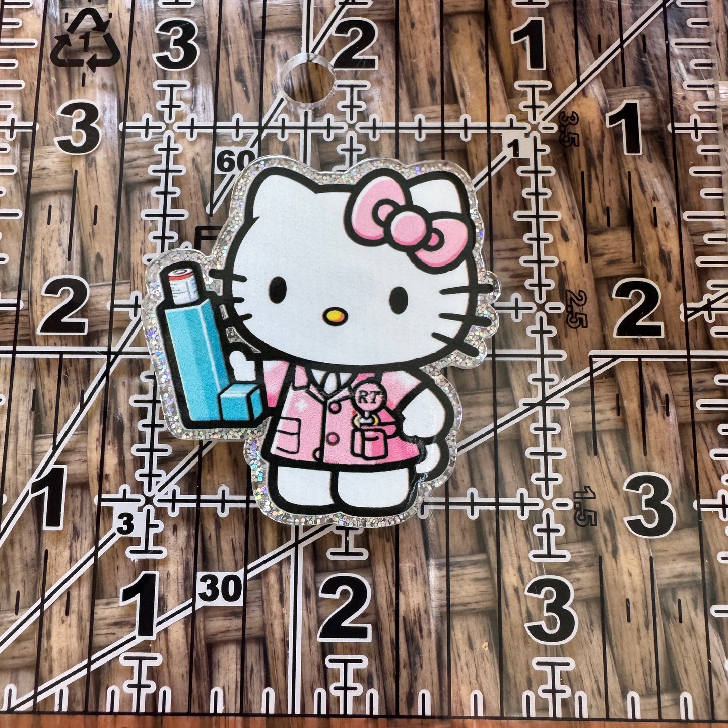 Hello Kitty Medical Flatback, Planar, Cabochon, Single Pc.