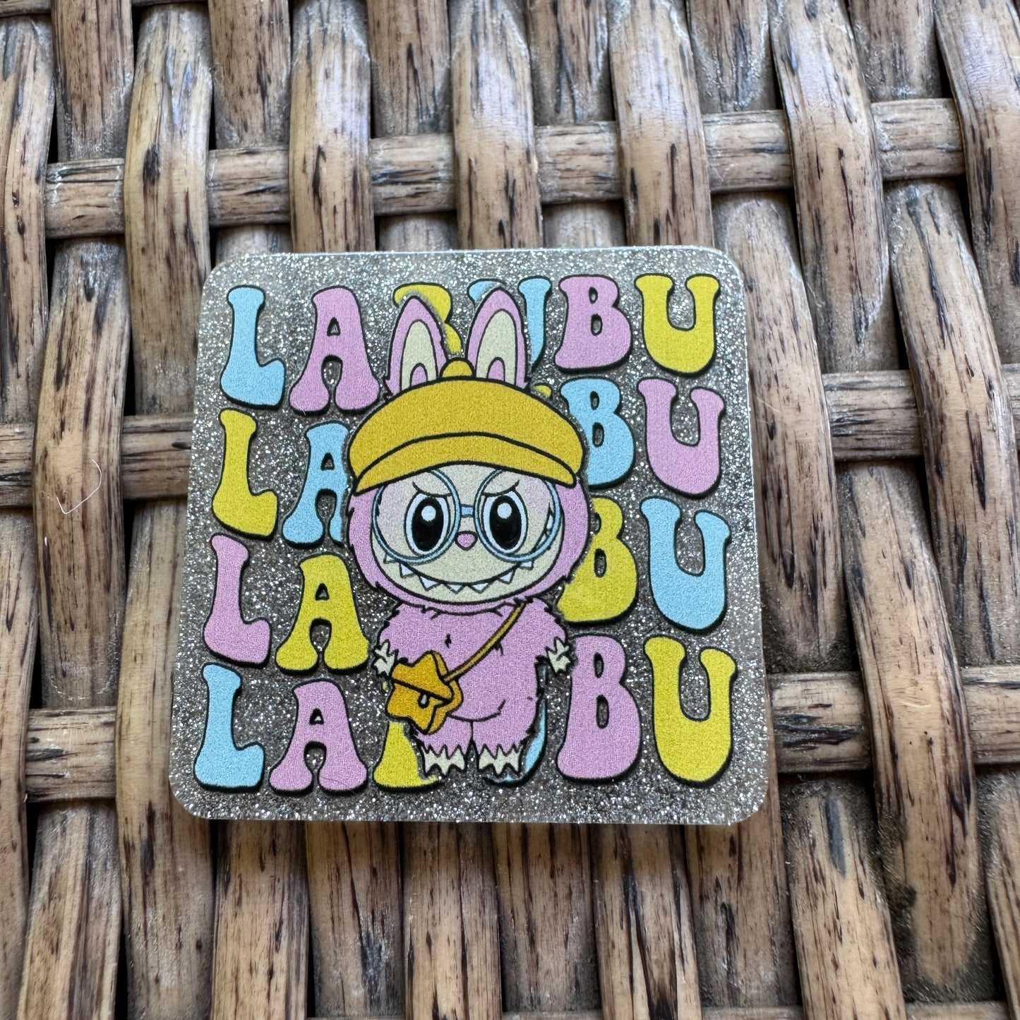 Labubu, Cartoon, Square, Flatback, Planar, Cabochon, Single Pc.