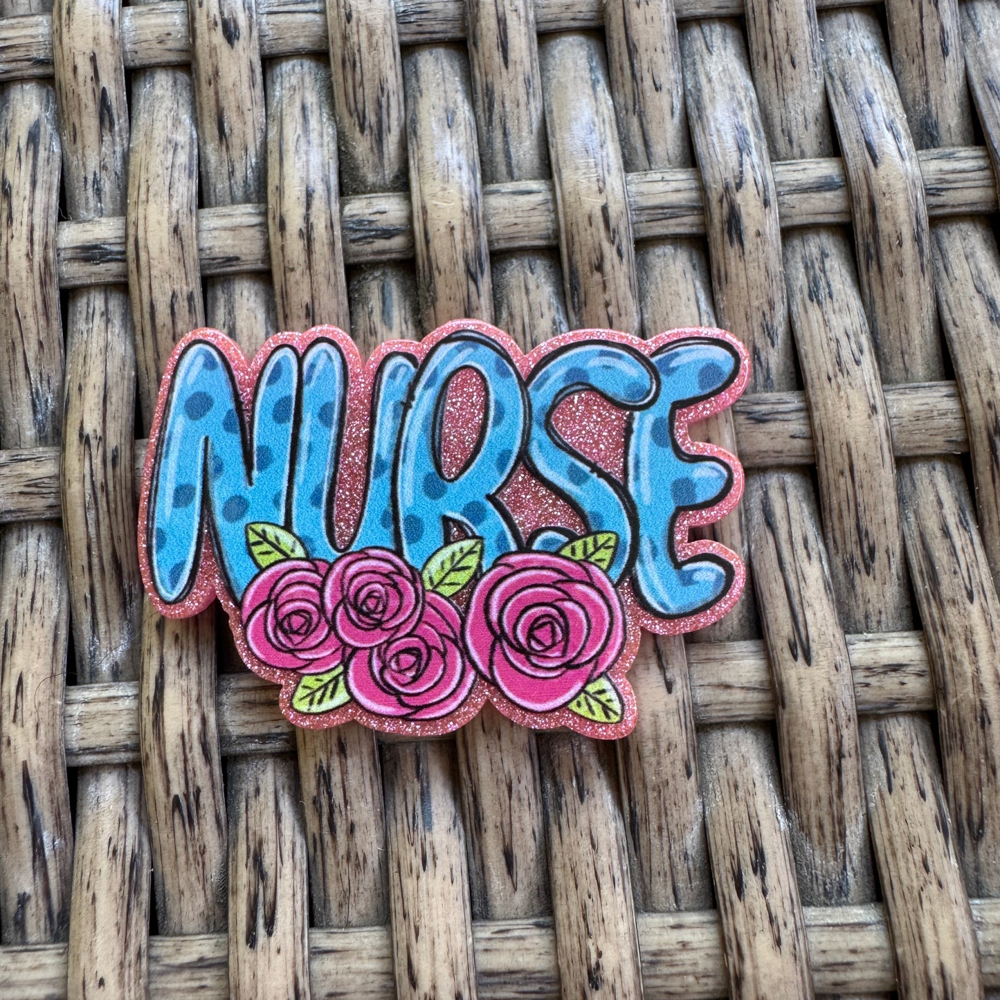 Nurse with Flowers  Flatback, Planar, Cabochon, Single Pc.