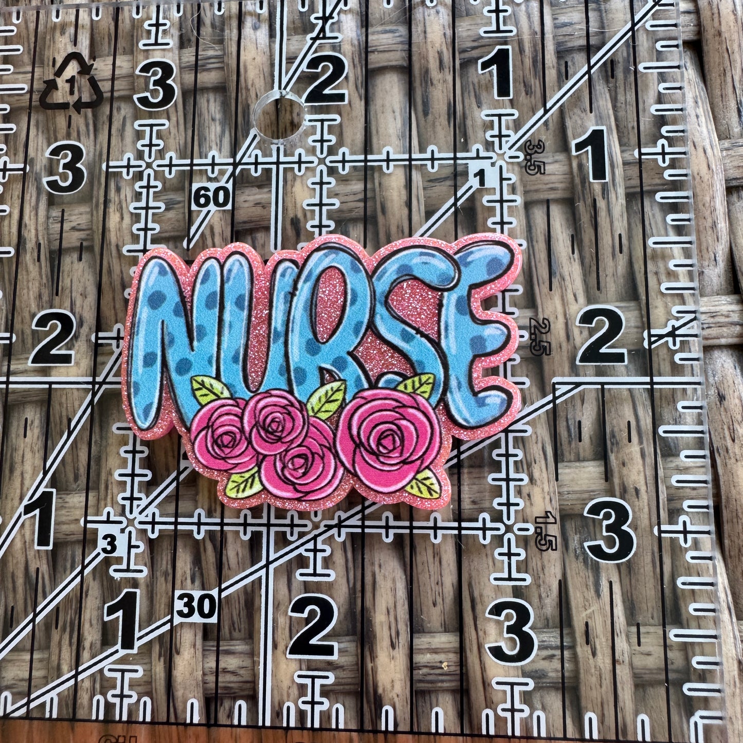 Nurse with Flowers  Flatback, Planar, Cabochon, Single Pc.