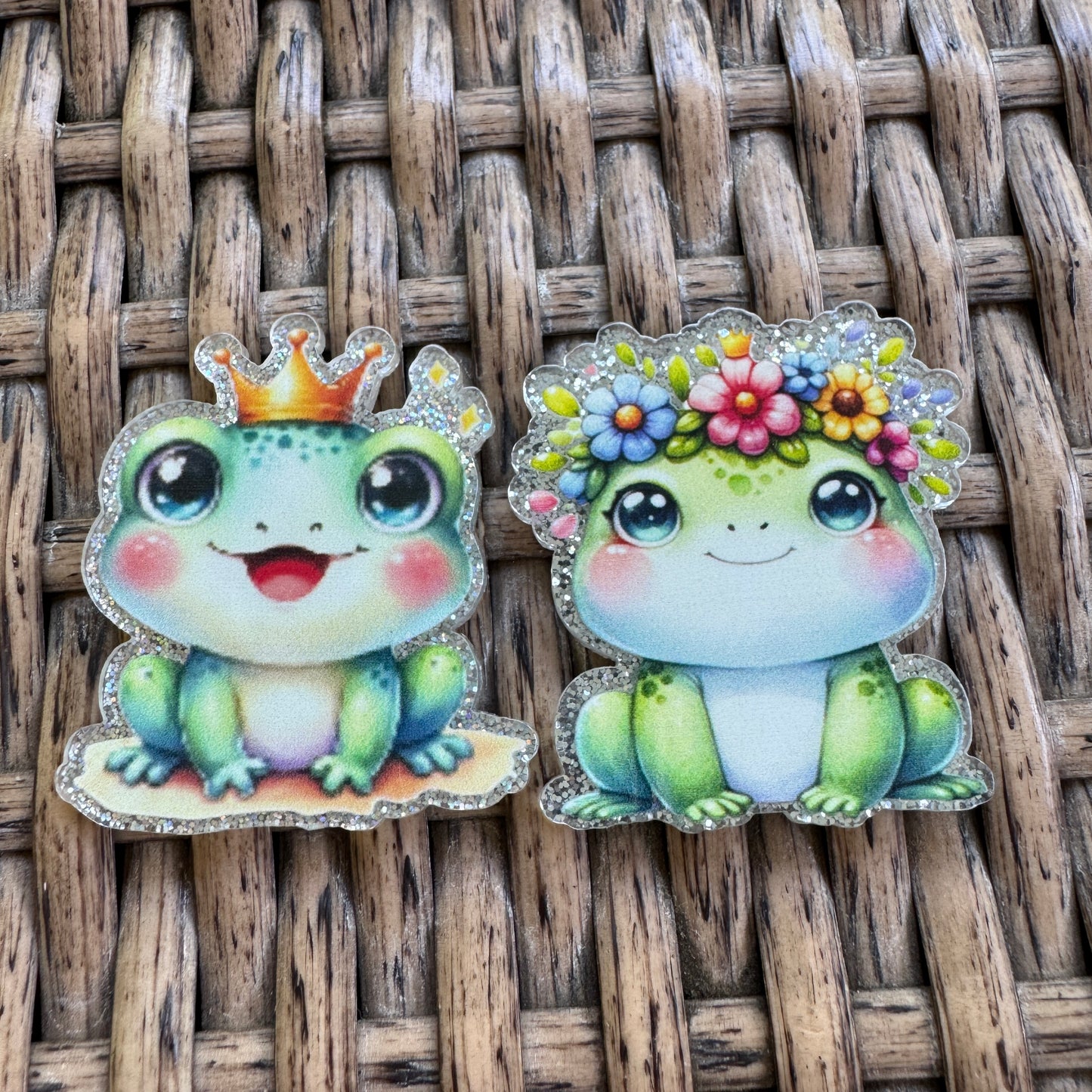 Girl or Boy Frog Flatback, Planar, Cabochon, Single Pc.